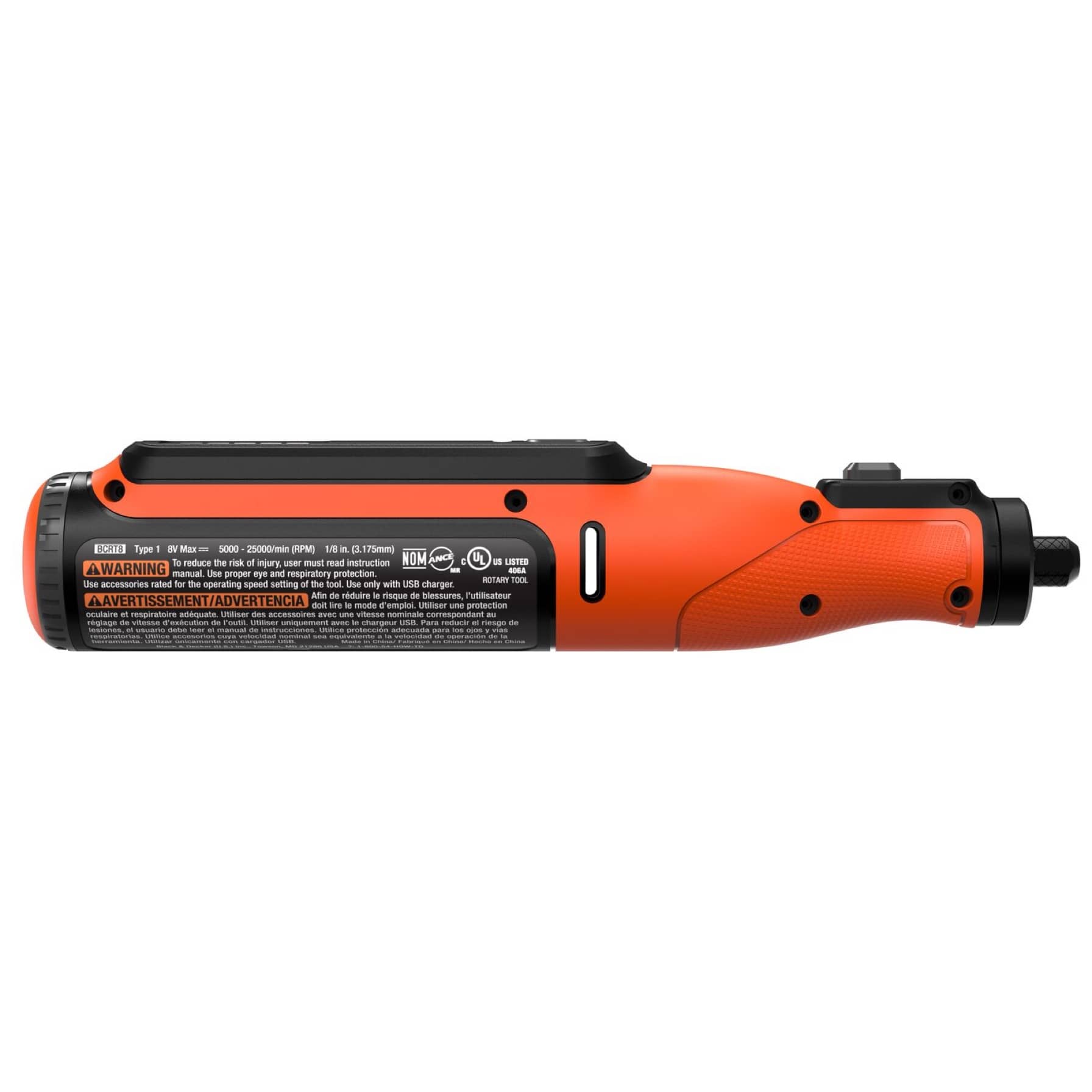 Black+Decker Cordless Rotary Tool Set W/Kitbox, BCRT8IK-XJ (7.2 V, 52 Pc.)