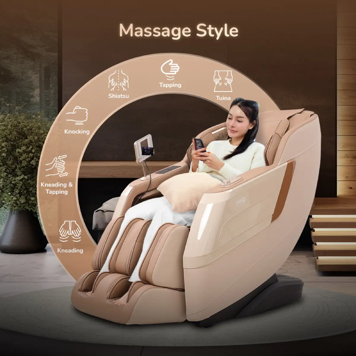 Zero Essence Full Body Massage Chair W/Intelligent AI Voice Control (151 x 75 x 111 cm)