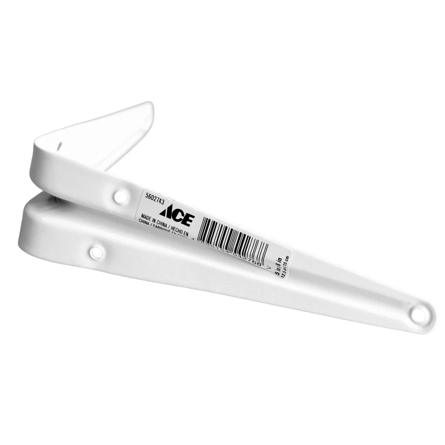 Ace Stainless Steel Shelf Bracket (White, 13 x 15 cm)