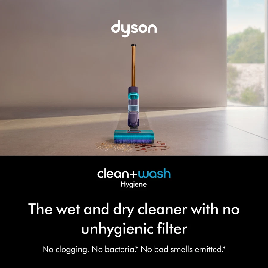 Dyson Cordless Clean+Wash Hygiene Wet & Dry Hard Floor Cleaner (750 ml, 150 AW)