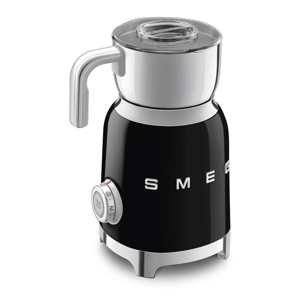 SMEG Retro 50’s Style Milk Frother, MFF11BLUK (Black, 500 W, 250 ml)