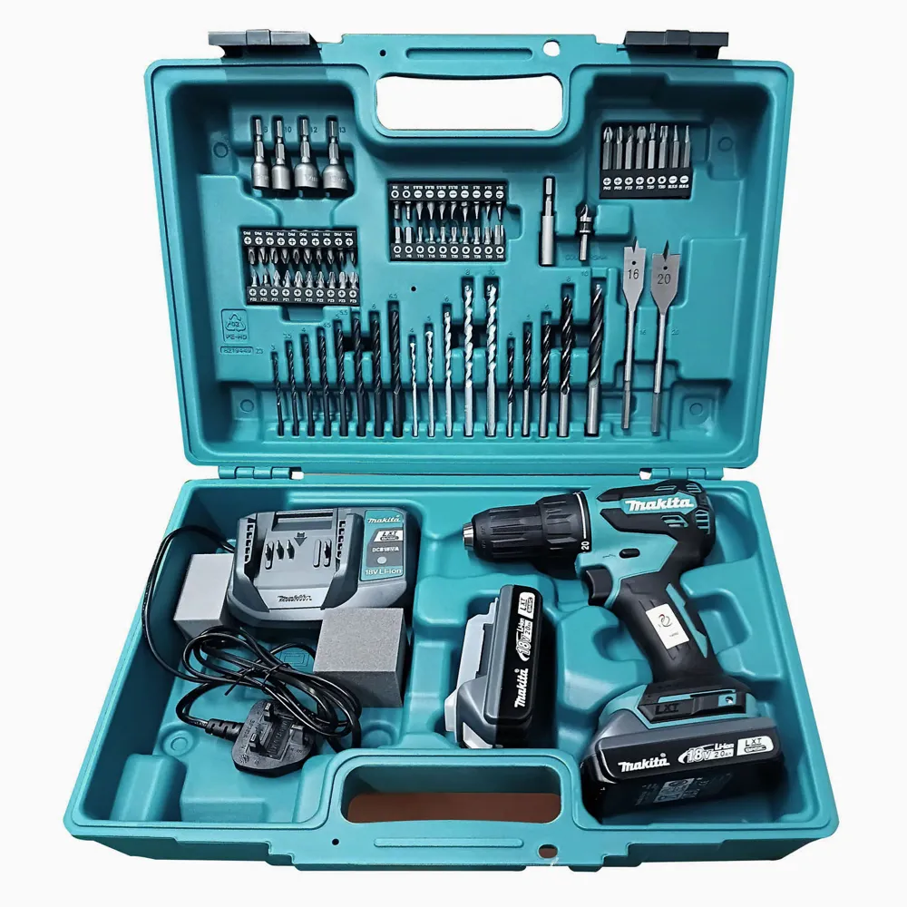 Makita Cordless Hammer Drill W/Bits & Tape Measure, DHP490WVX6-Combo