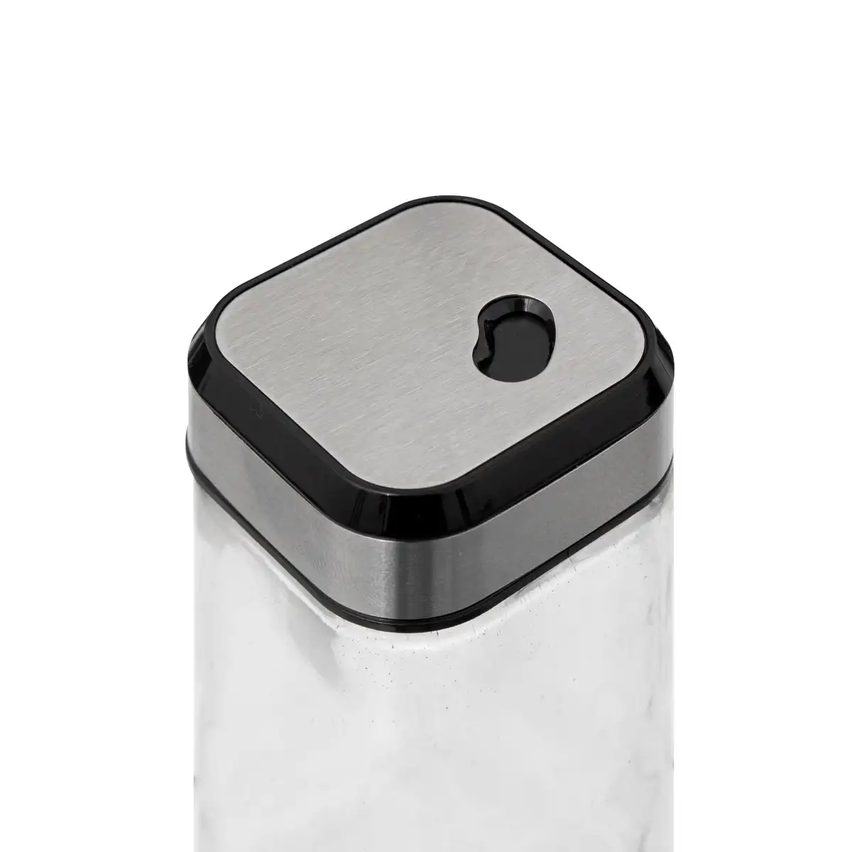 5Five Glass Salt & Pepper Shaker Set with Bamboo Stand (2 Pc., L. 9.4 x D. 4.7 x H. 9.9 cm)