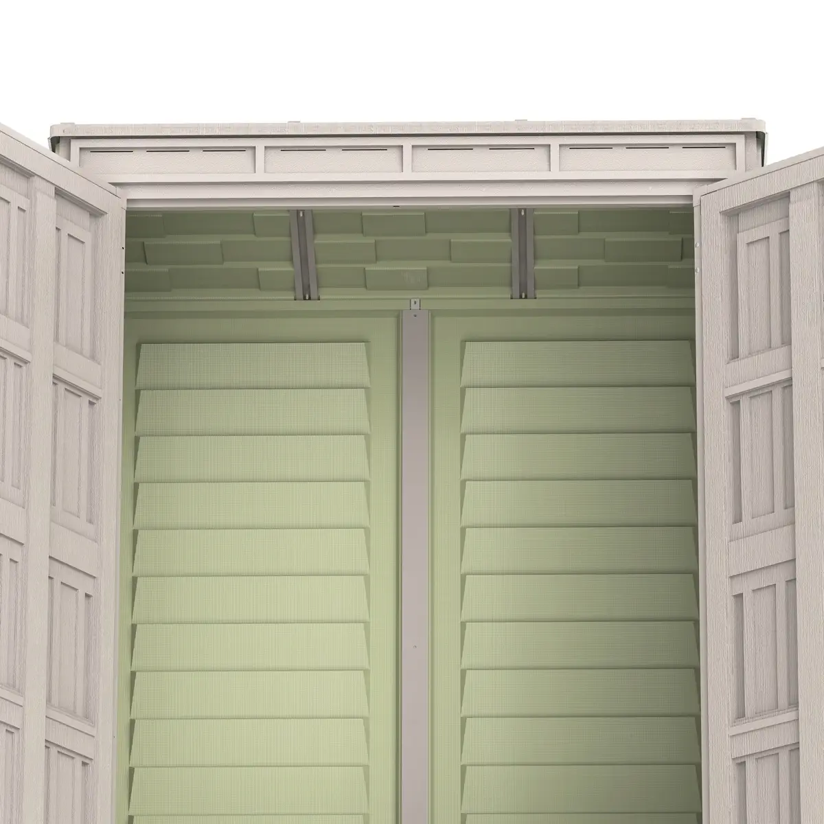 Duramax Aluminium & Vinyl Plastic Storage Shed (Adobe, 171 x 92 x 202 cm)