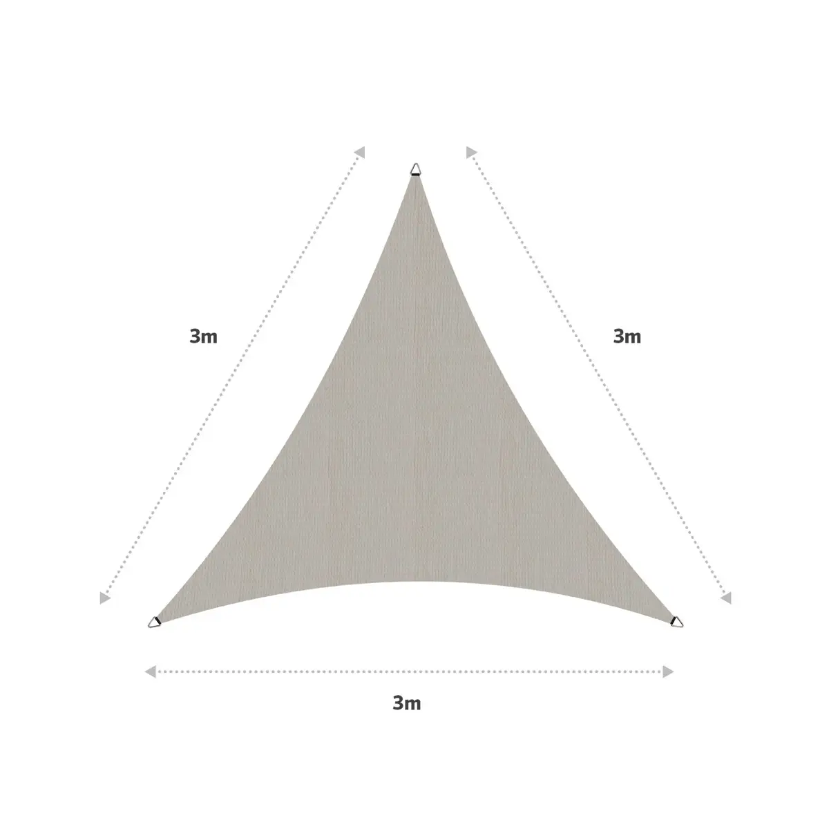 Coolaroo HDPE Commercial Grade Triangle Shade Sail (300 x 300 cm, Shell)