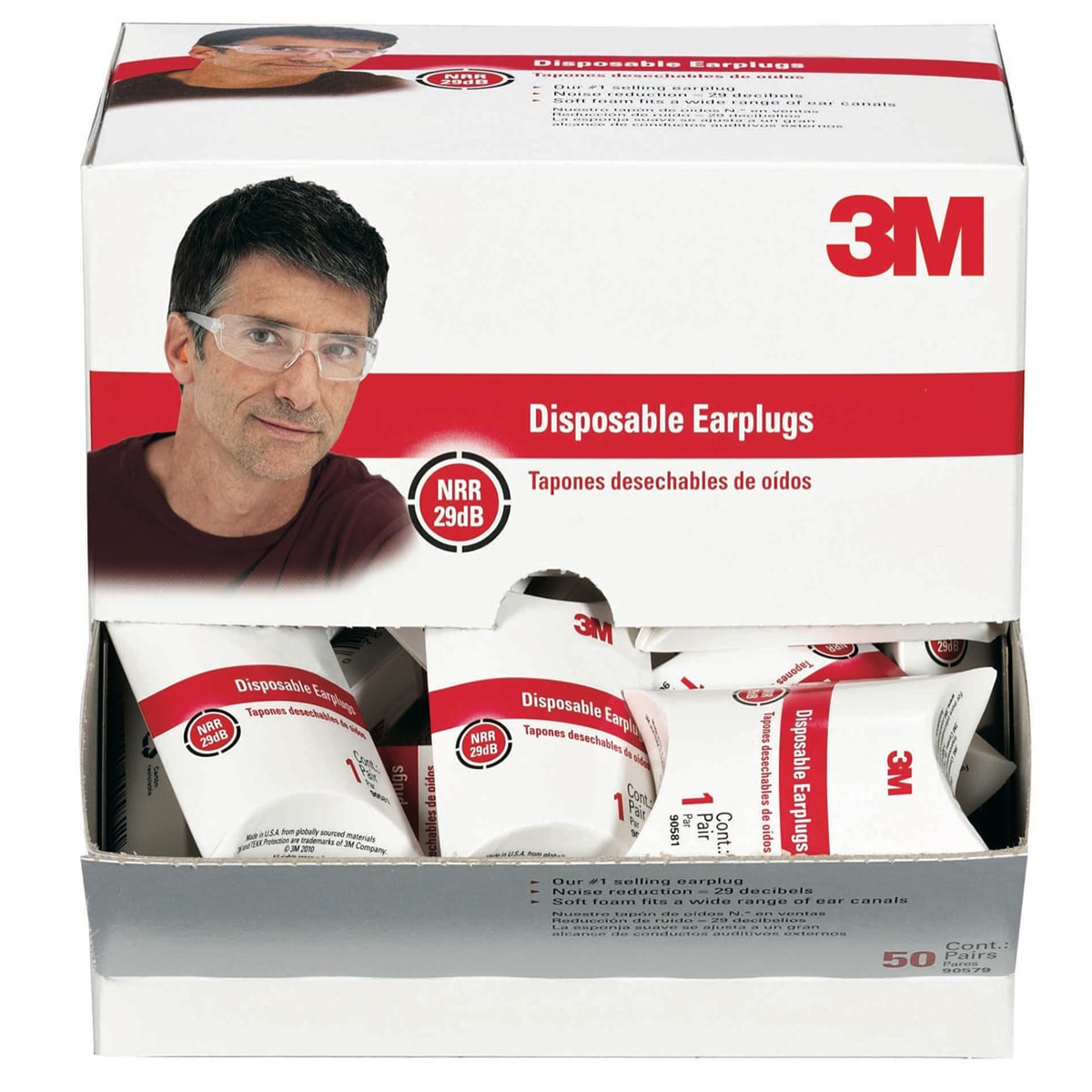3M Tekk Disposable Earplug (Orange)