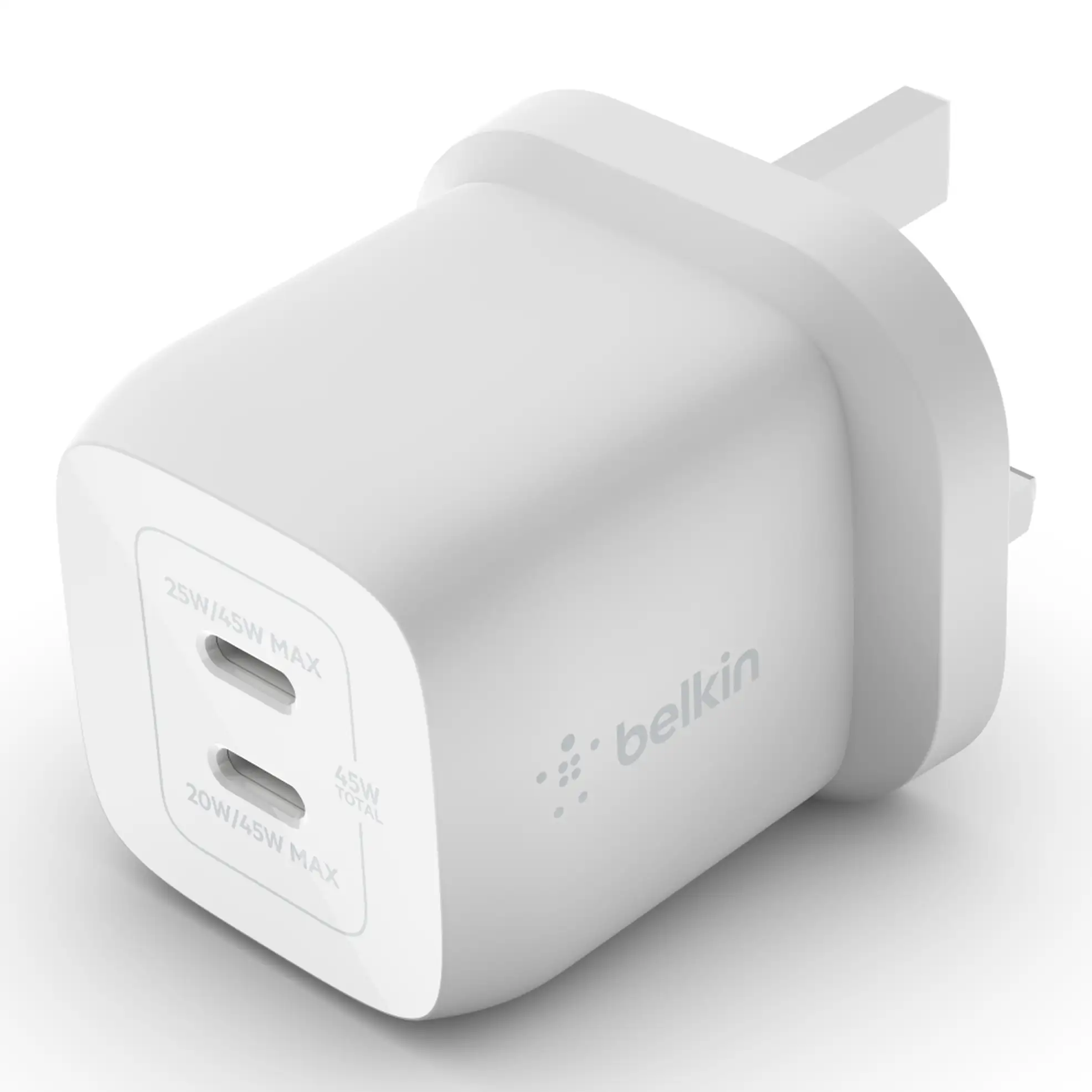 Belkin Dual USB-C GaN Wall Charger W/PPS (45 W)