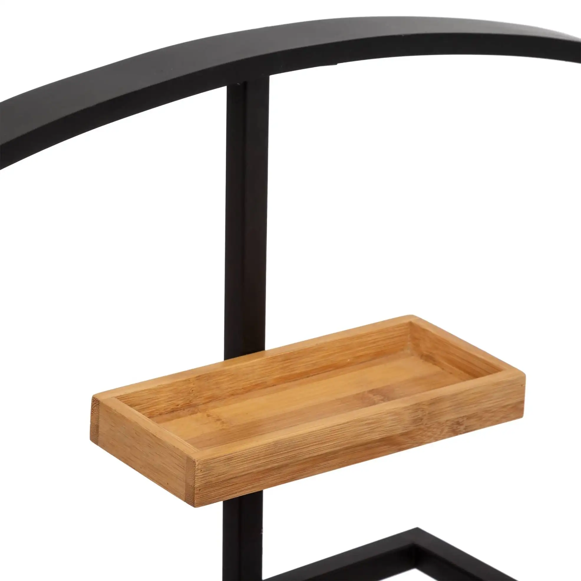 Metal & Bamboo Storage Stand (44.8 x 22.2 x 114.2 cm)