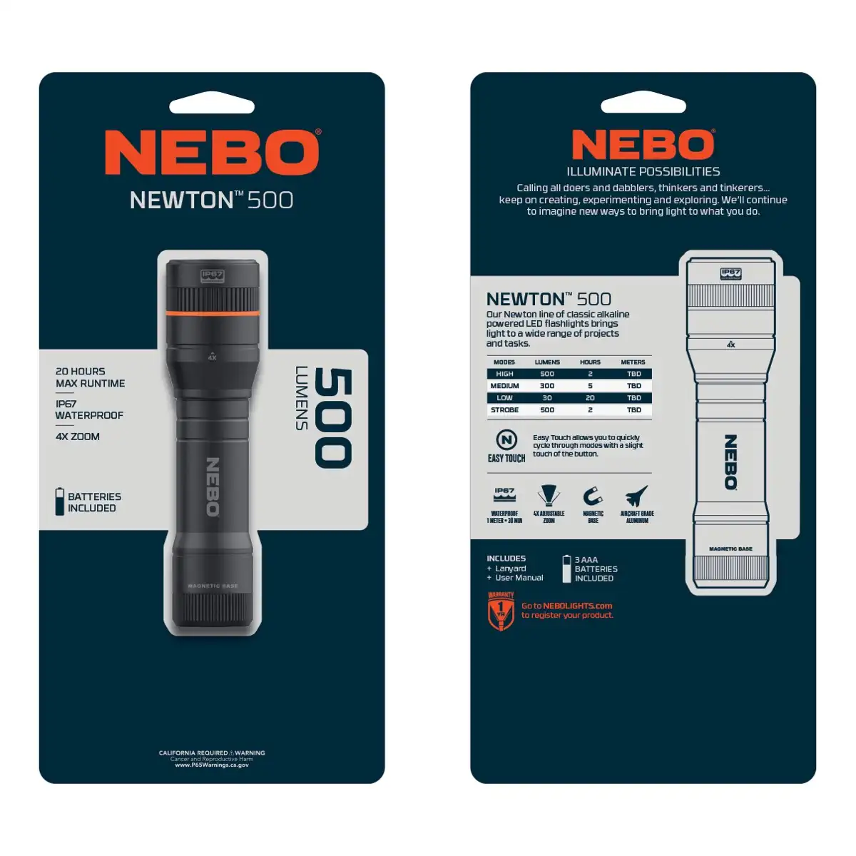 Nebo Newton Flashlight (500 lumens)