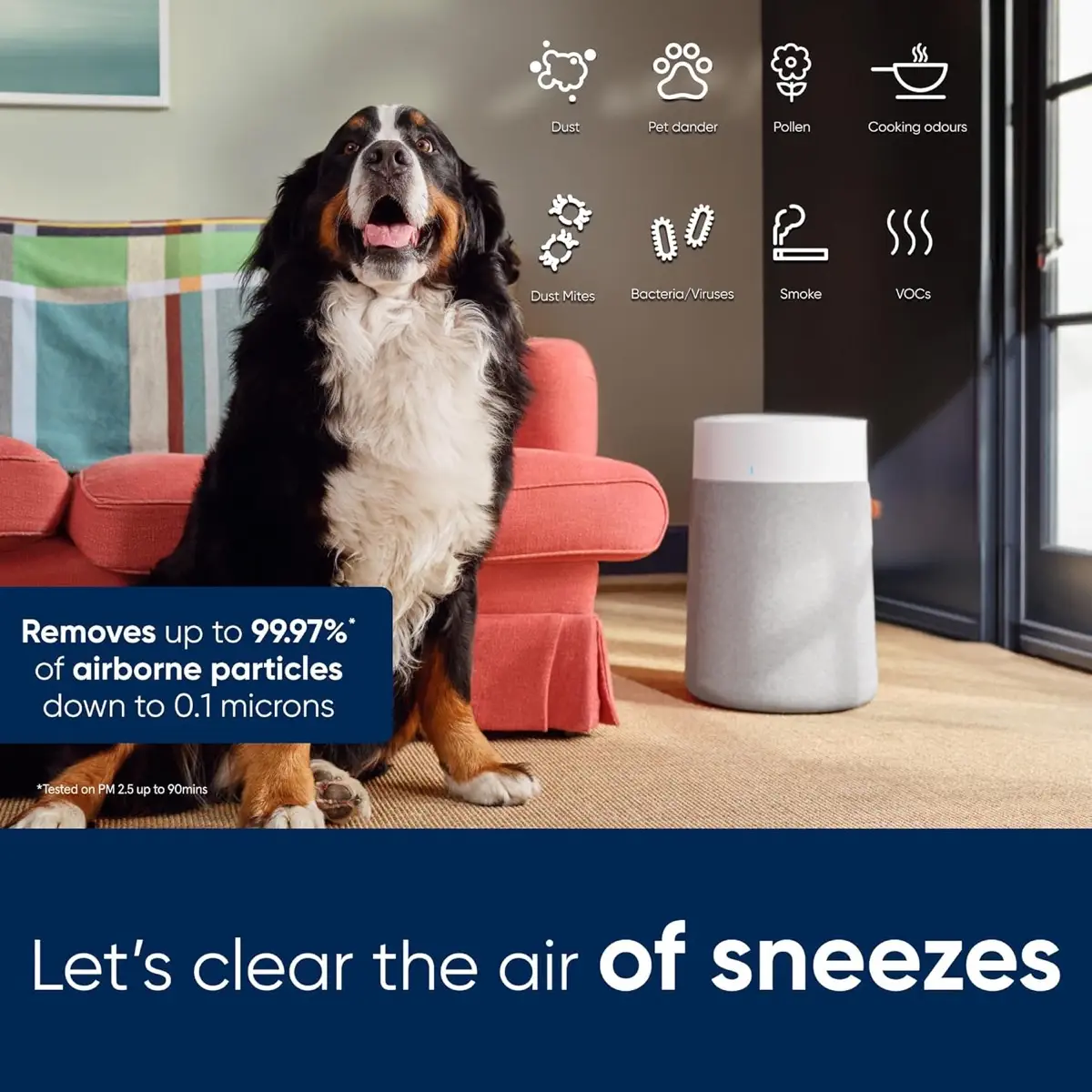 Blueair Blue Pure 3450i Max Air Purifier, BLU-110088 (43 sq. m, 38 W)