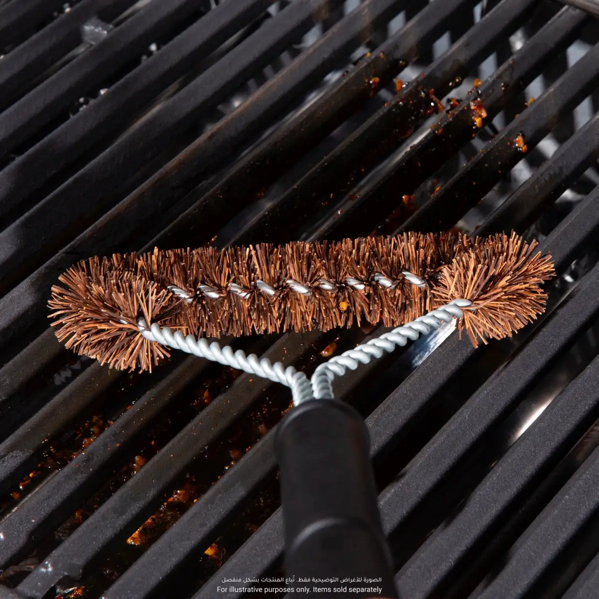 Grillpro Extra Wide Palmyra Grill Brush (Black/Brown)