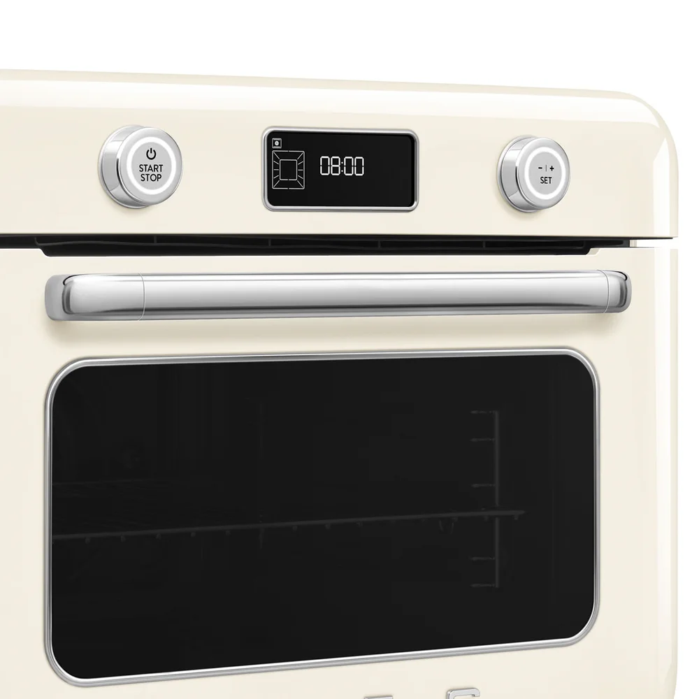 Smeg 50's Style Countertop Multi-Function Oven W/Grill & Steam Function, COF01CRUK (30 L, 1800 W)