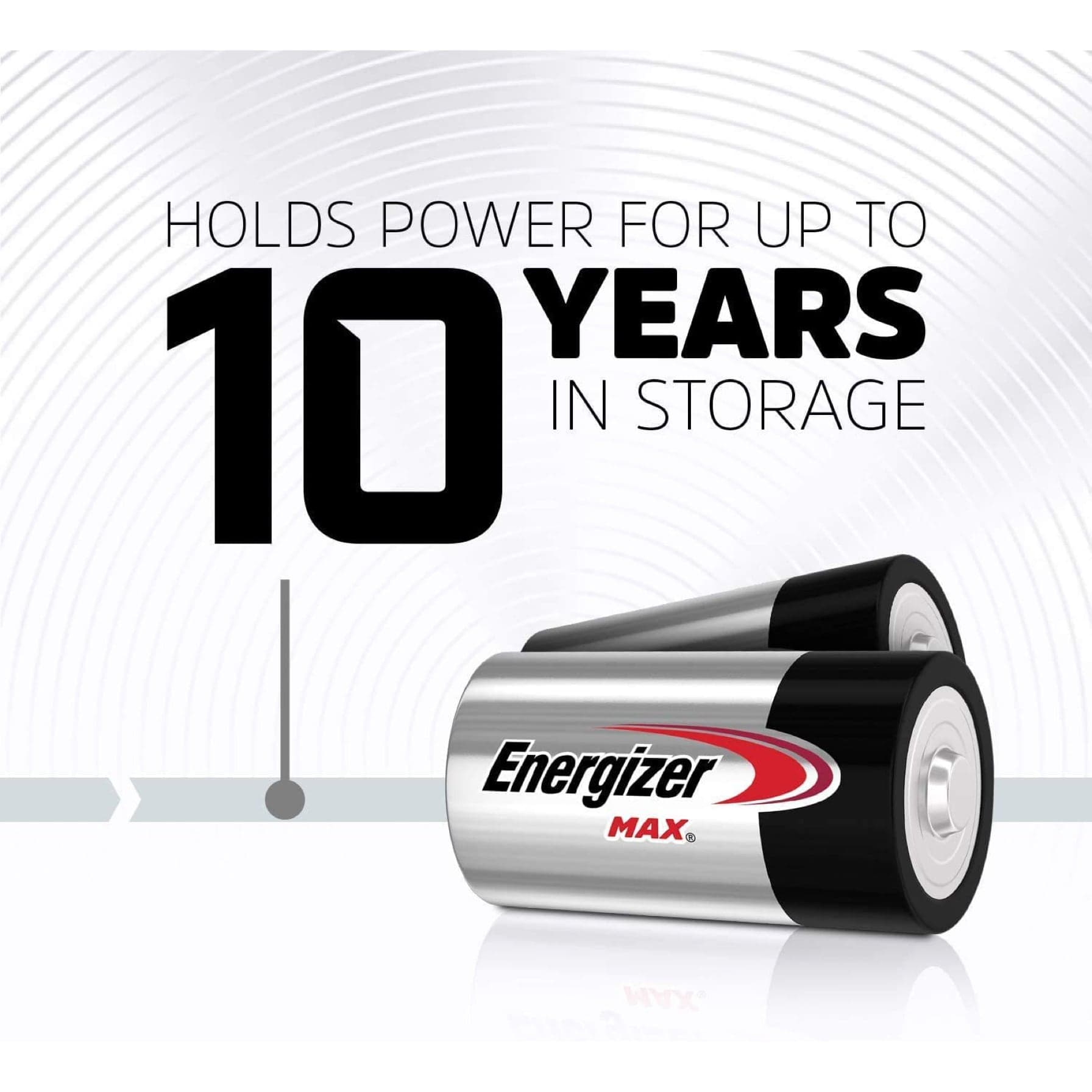 Energizer MAX D Alkaline Battery (Pack of 2, 1.5V)