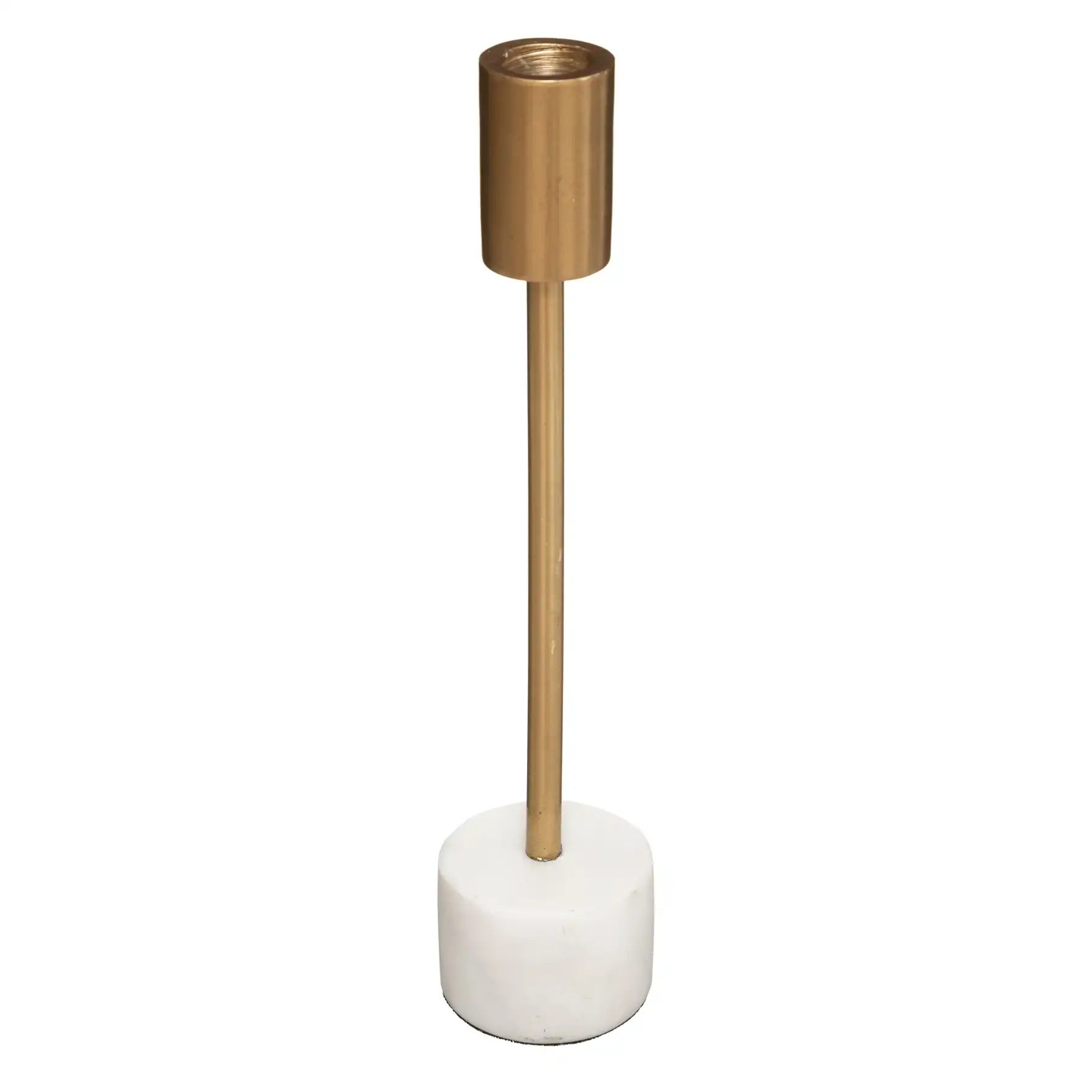 Atmosphera Marble & Metal Candle Holder (6 x 27 cm, Gold)