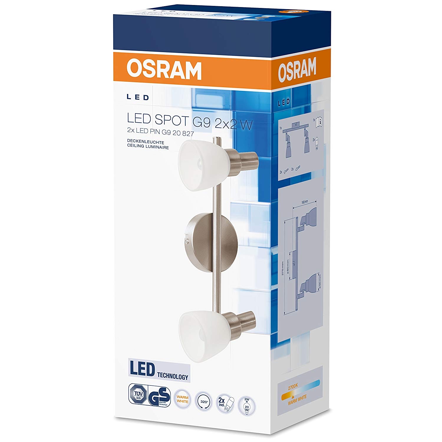 Osram LED Spot Ceiling Luminaires (Warm White)