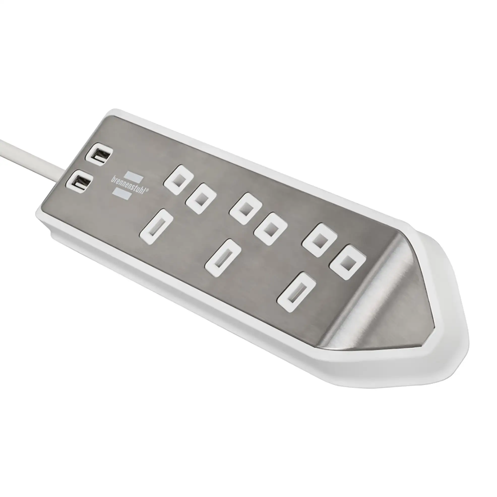 Brennenstuhl 3-Way Extension Cord W/USB-A Sockets, 1153593420 (2 m)