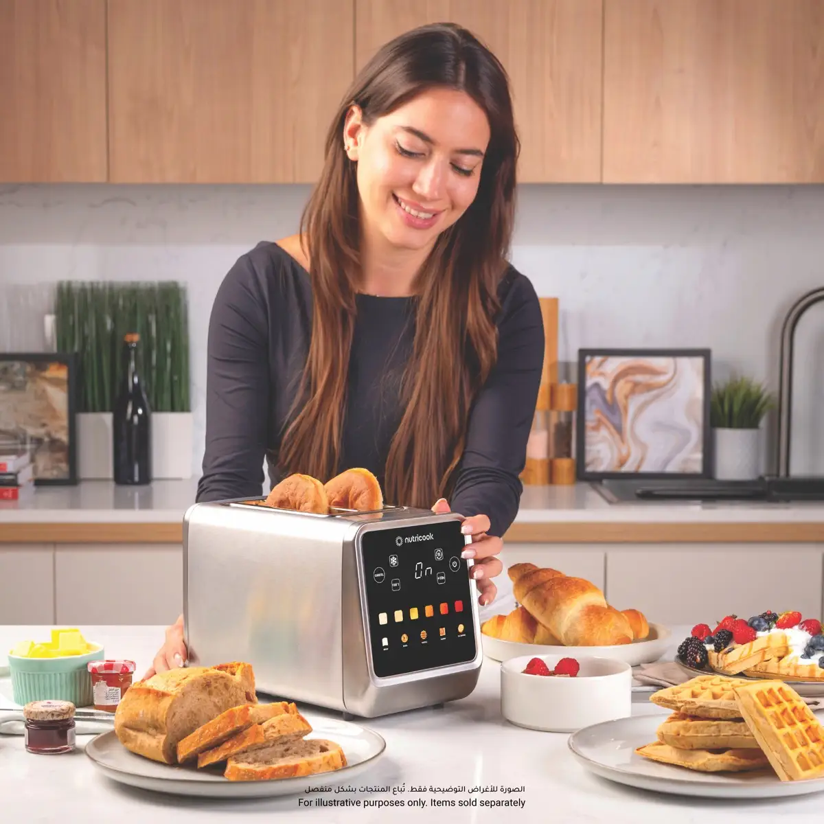 Nutricook 2-Slice Digital Toaster W/Touch Screen, NC-TS201