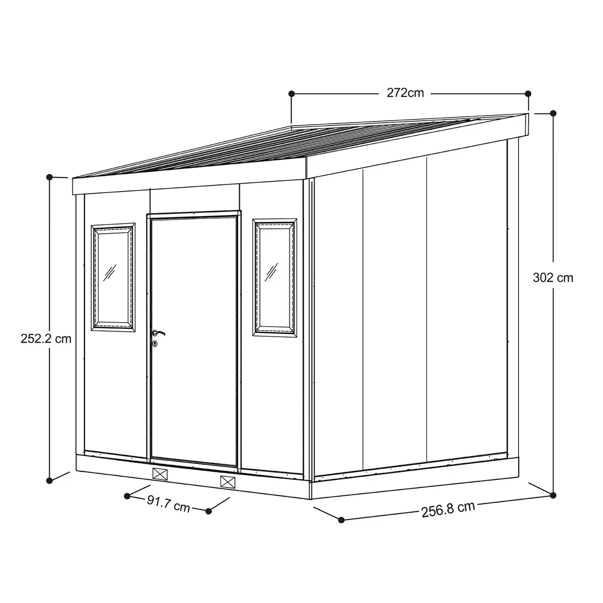 Cosmoplast Boss Home Garden Shed (272 x 256.8 x 302 cm)