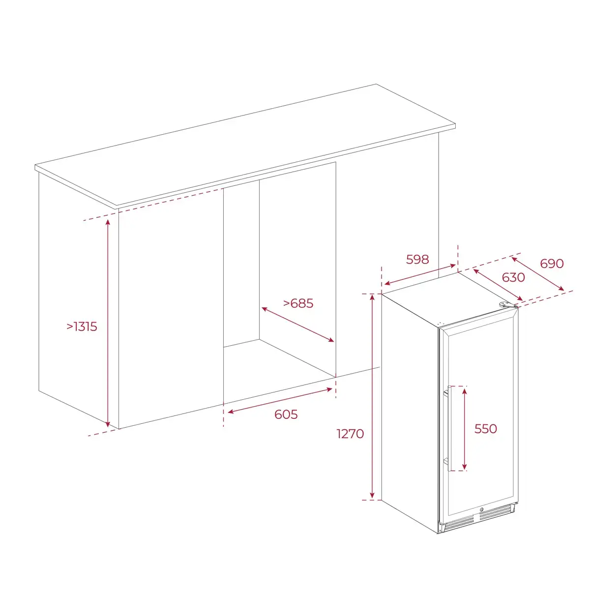 Teka Freestanding Beverage Cooler, RVF 20110 GBK (309 L)