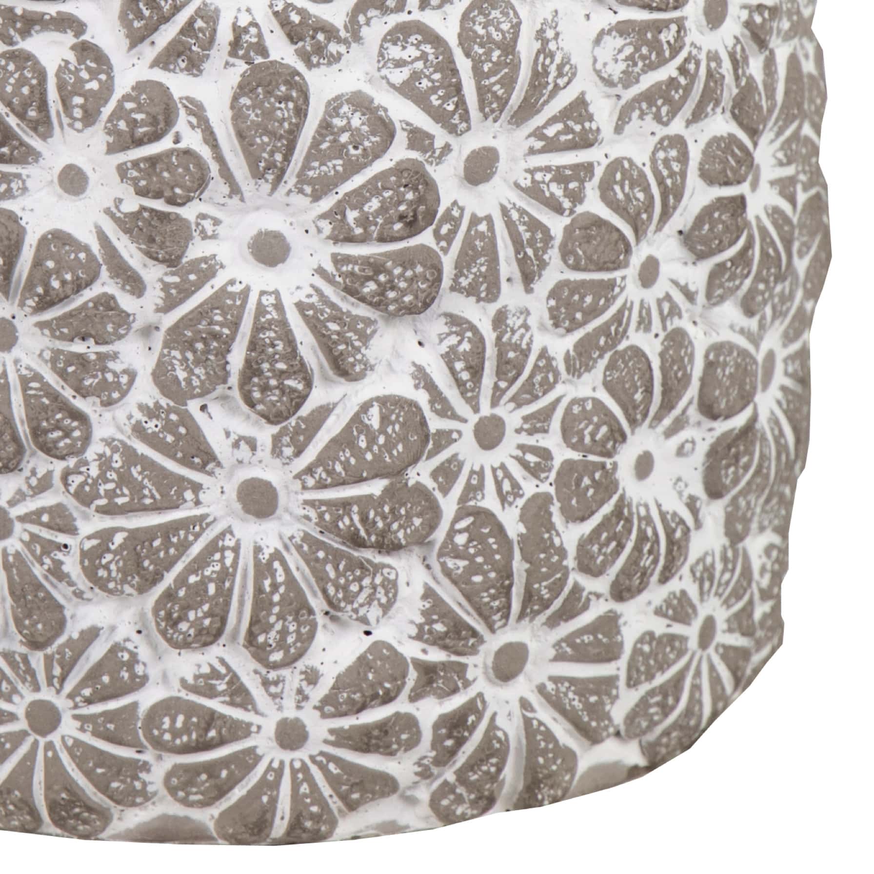 Glazed Terracotta Ciao Daisy Cylinder Plant Pot (26 x 24 cm, Small)
