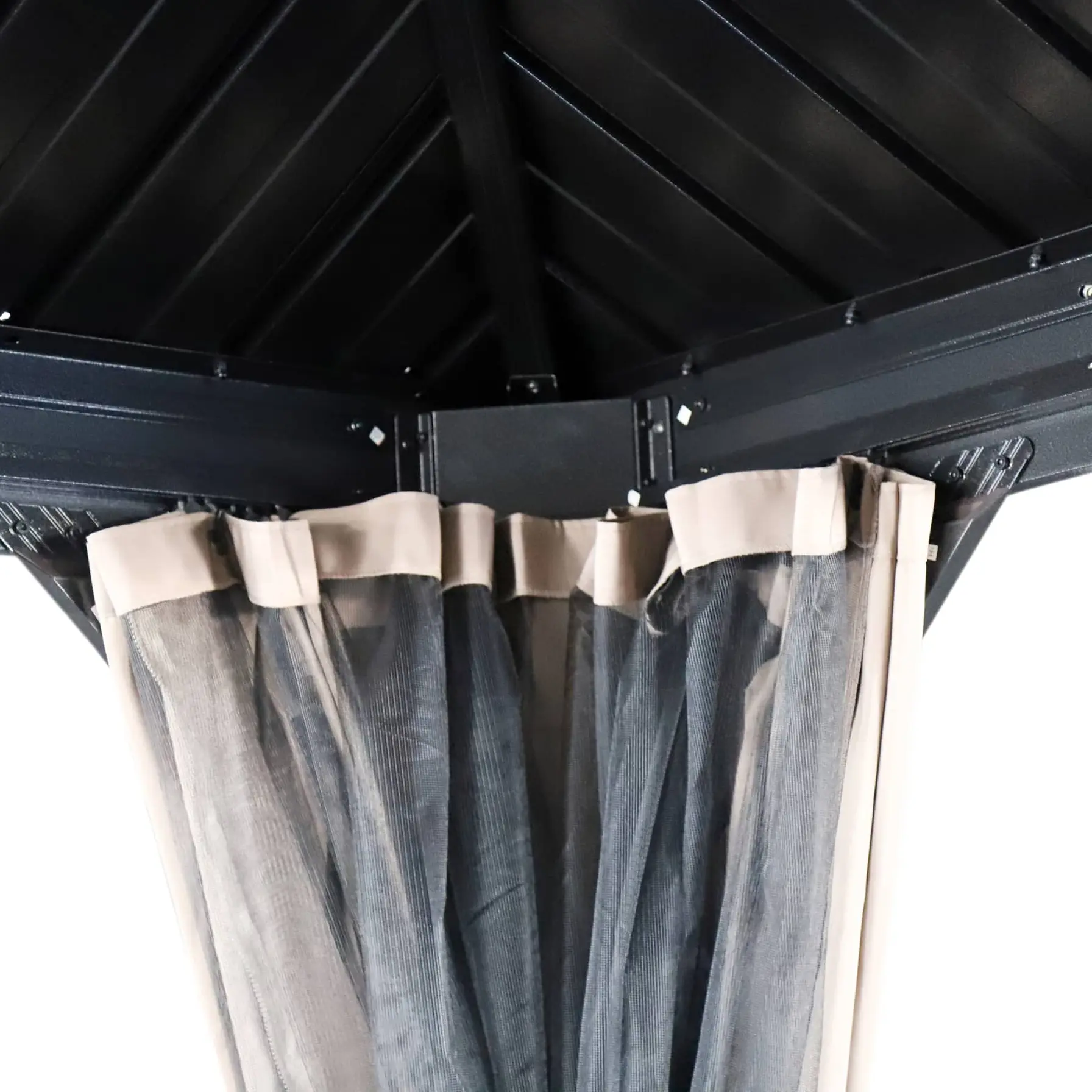 Lyon Hard Top Metal Gazebo W/Curtain (3.65 x 6 x 2.95 m)
