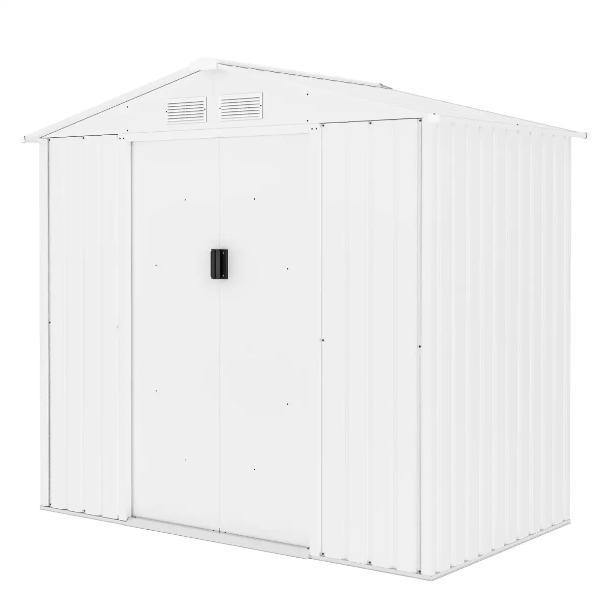 Galvanized Metal Shed (213 x 127 x 195 cm, White)