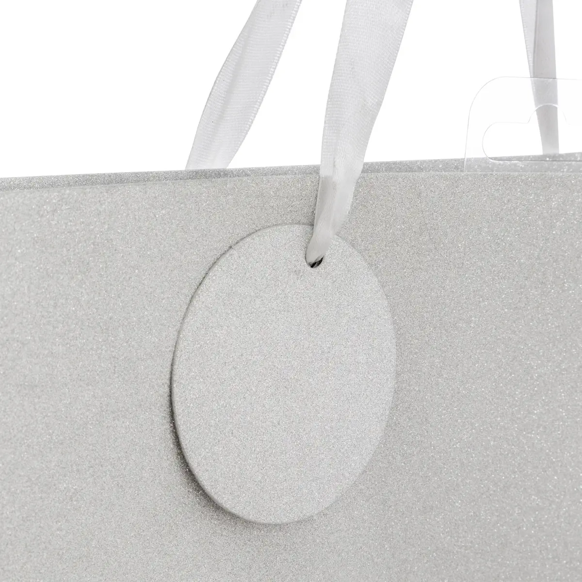 Atmosphera Glitter Large Gift Bag (Silver, 33 x 45.5 cm)