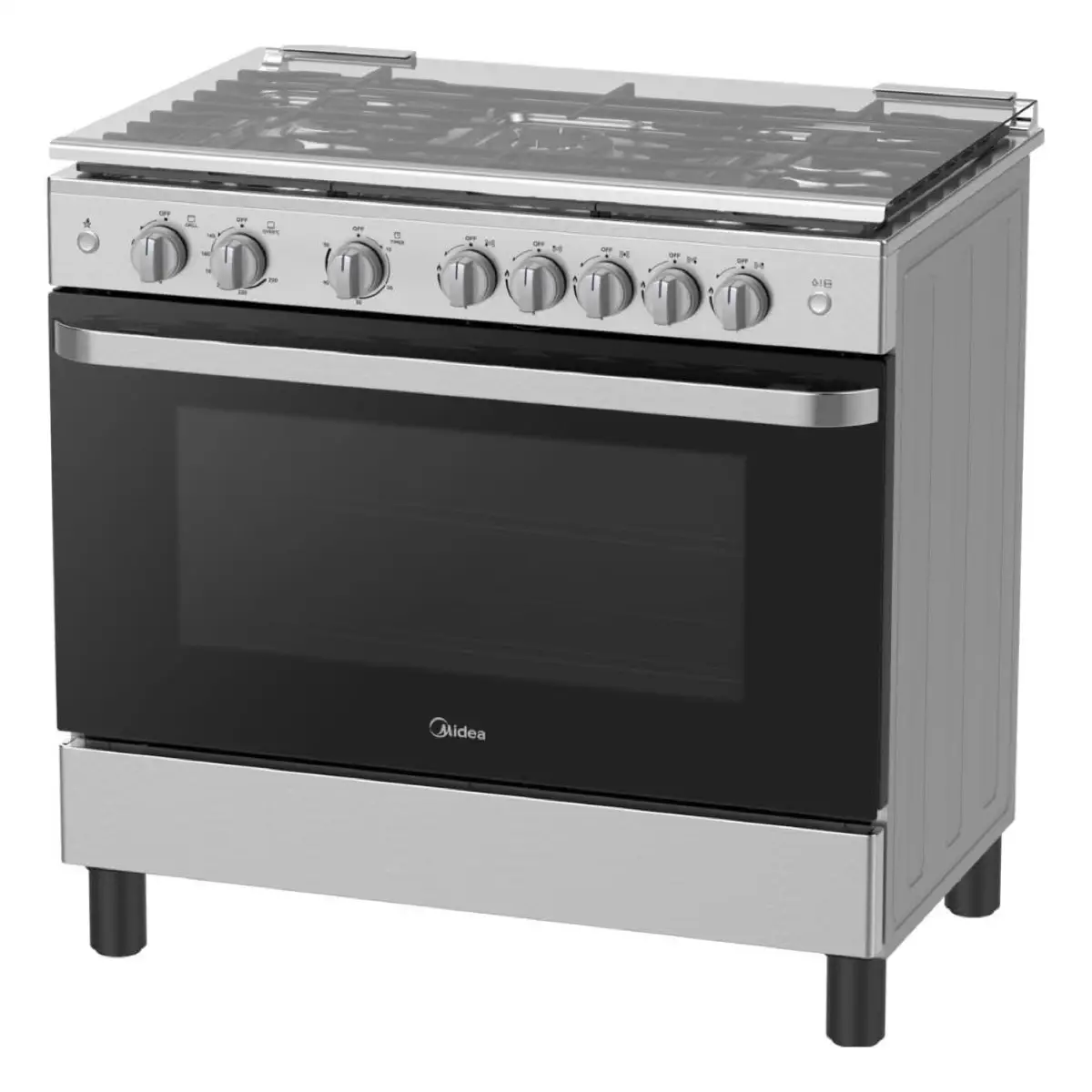 Midea Freestanding 5-Burner Full Gas Cooker W/Oven, MFO-MG36LE-SS (90 x 60 cm)