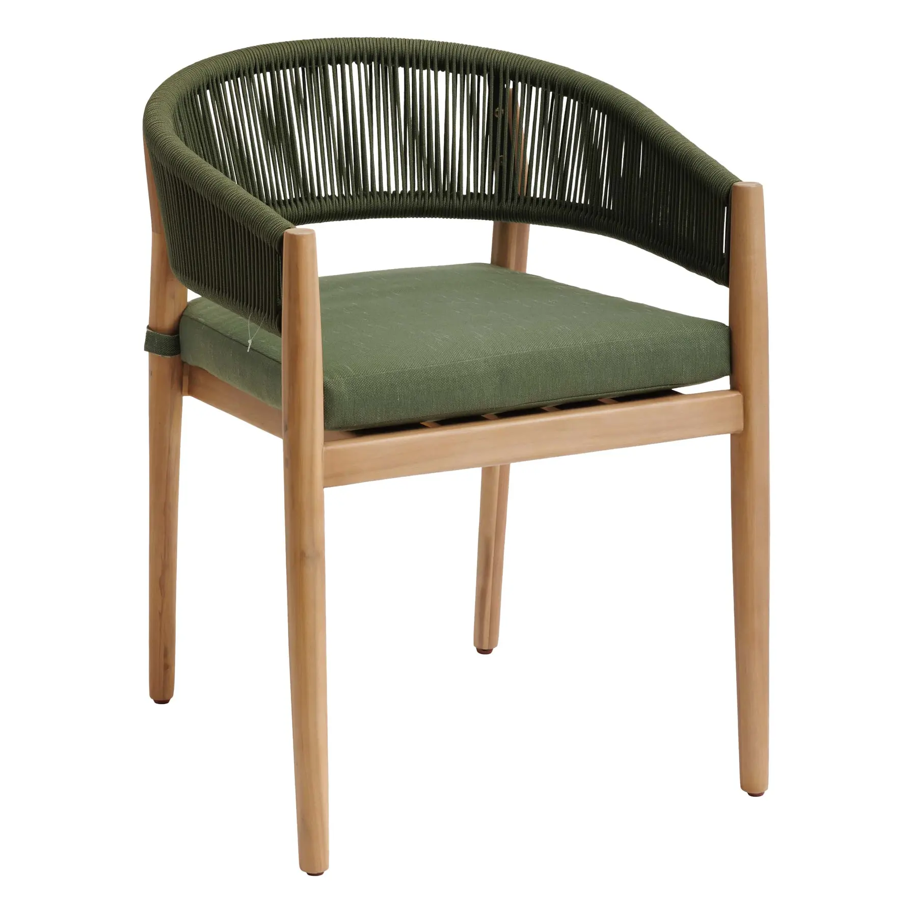 Hesperide Tevio Acacia & Polyester Dining Chair (2 Pc., 58 x 62 x 77 cm, Olive)