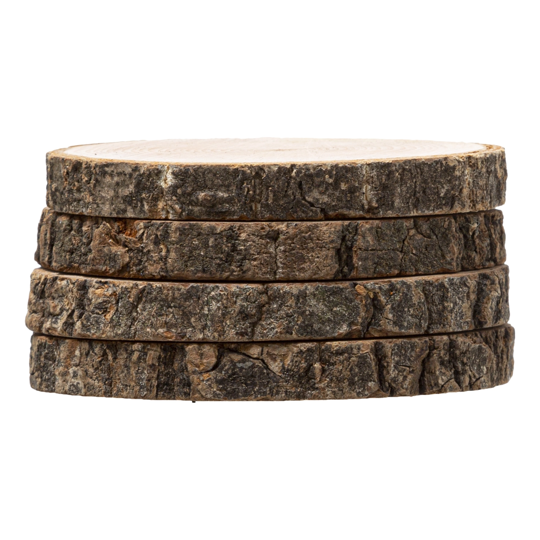 SG Paulownia Bark Coaster Set (10 cm, 4 Pc.)