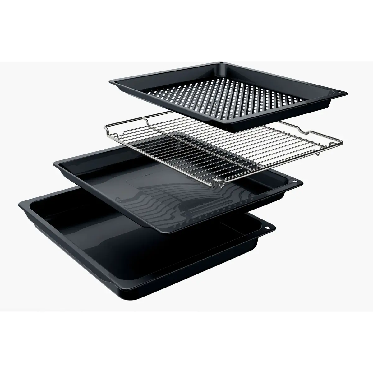 Bosch Series 4 Built-In Electric Oven W/Steam Function, HUA736EA0M (Black, 76 L)