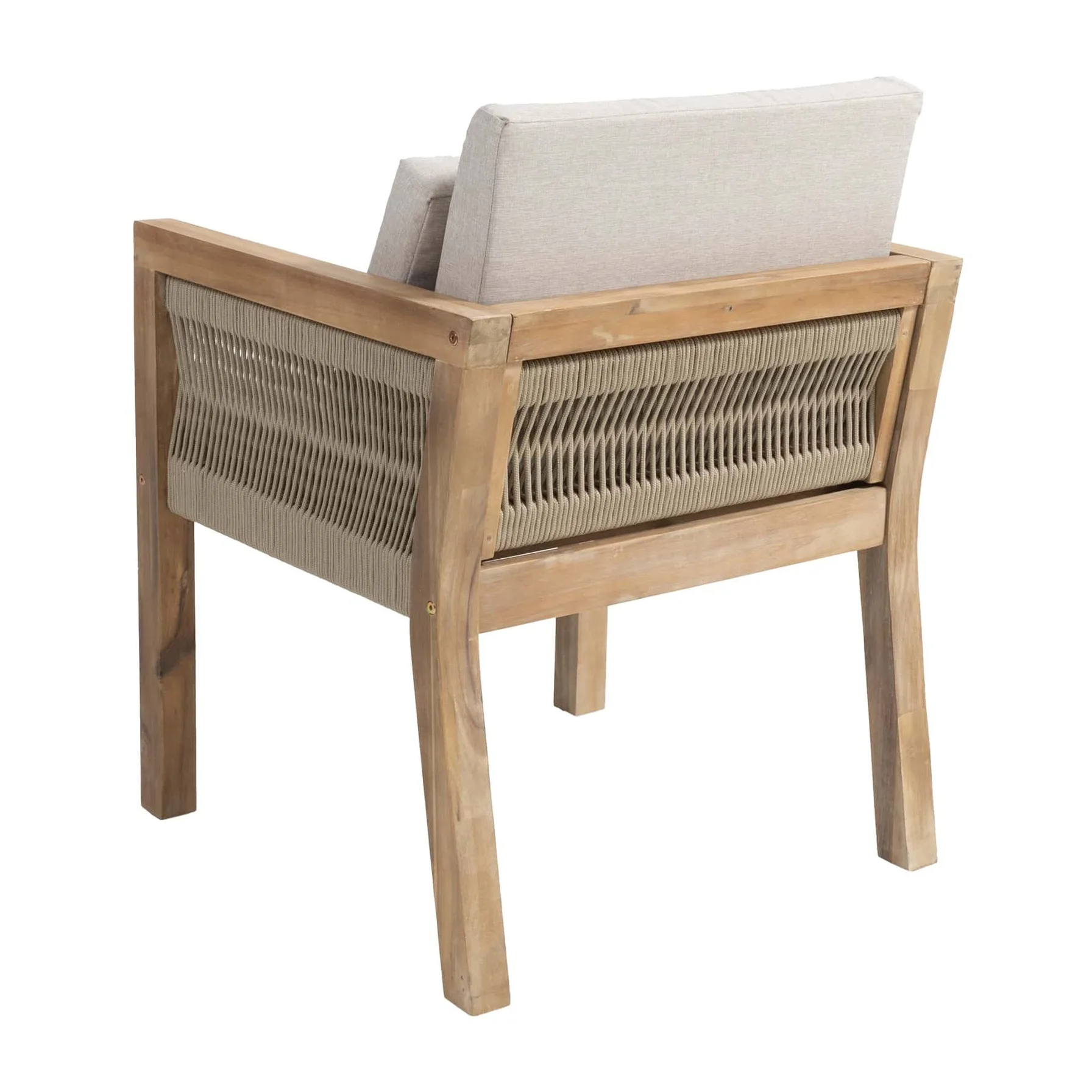Seychelles Acacia Wood & Rope Chair Set W/Cushion (60 x 60 x 63 cm, 2 Pc.)