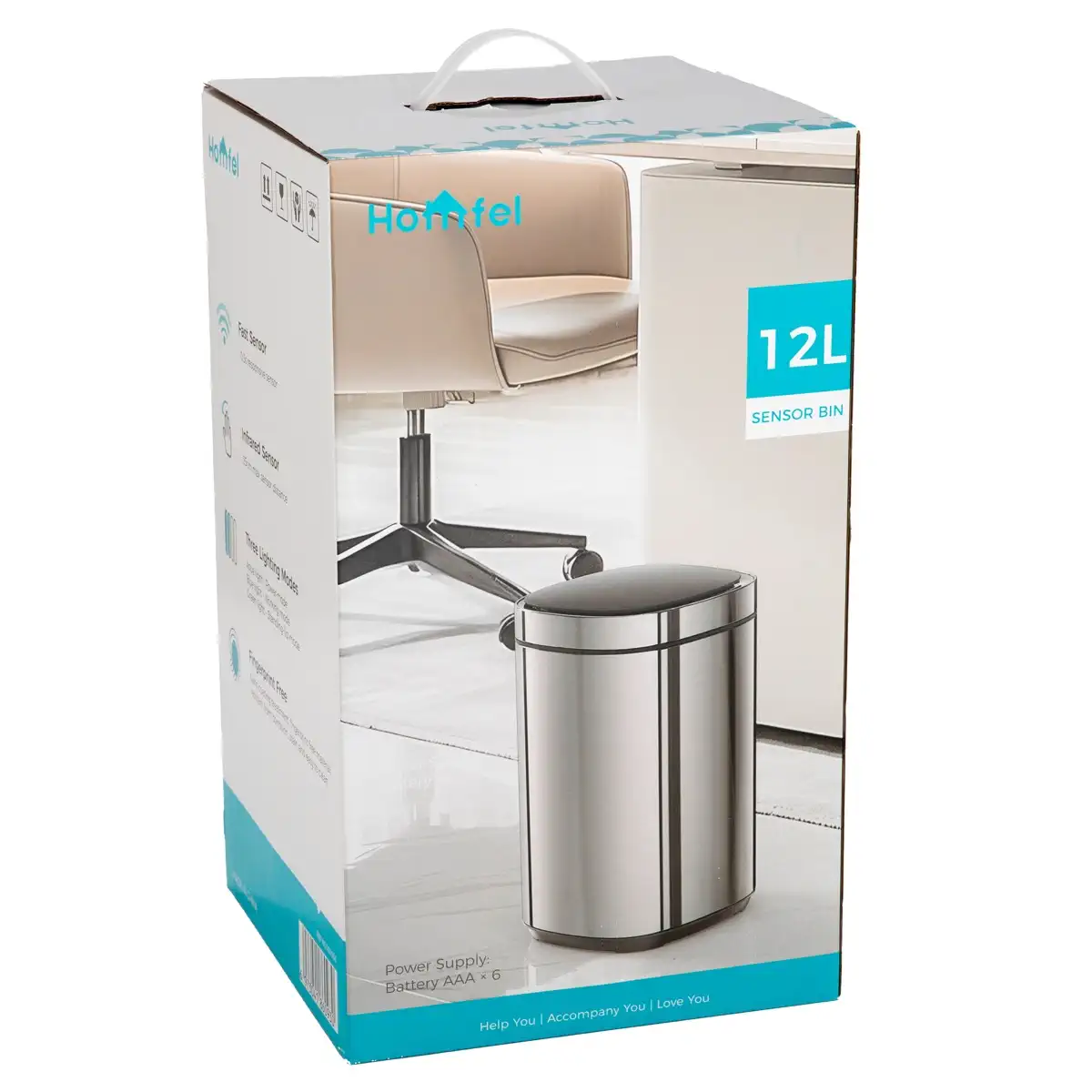 Homefel Smart Sensor Trash Bin (12 L)