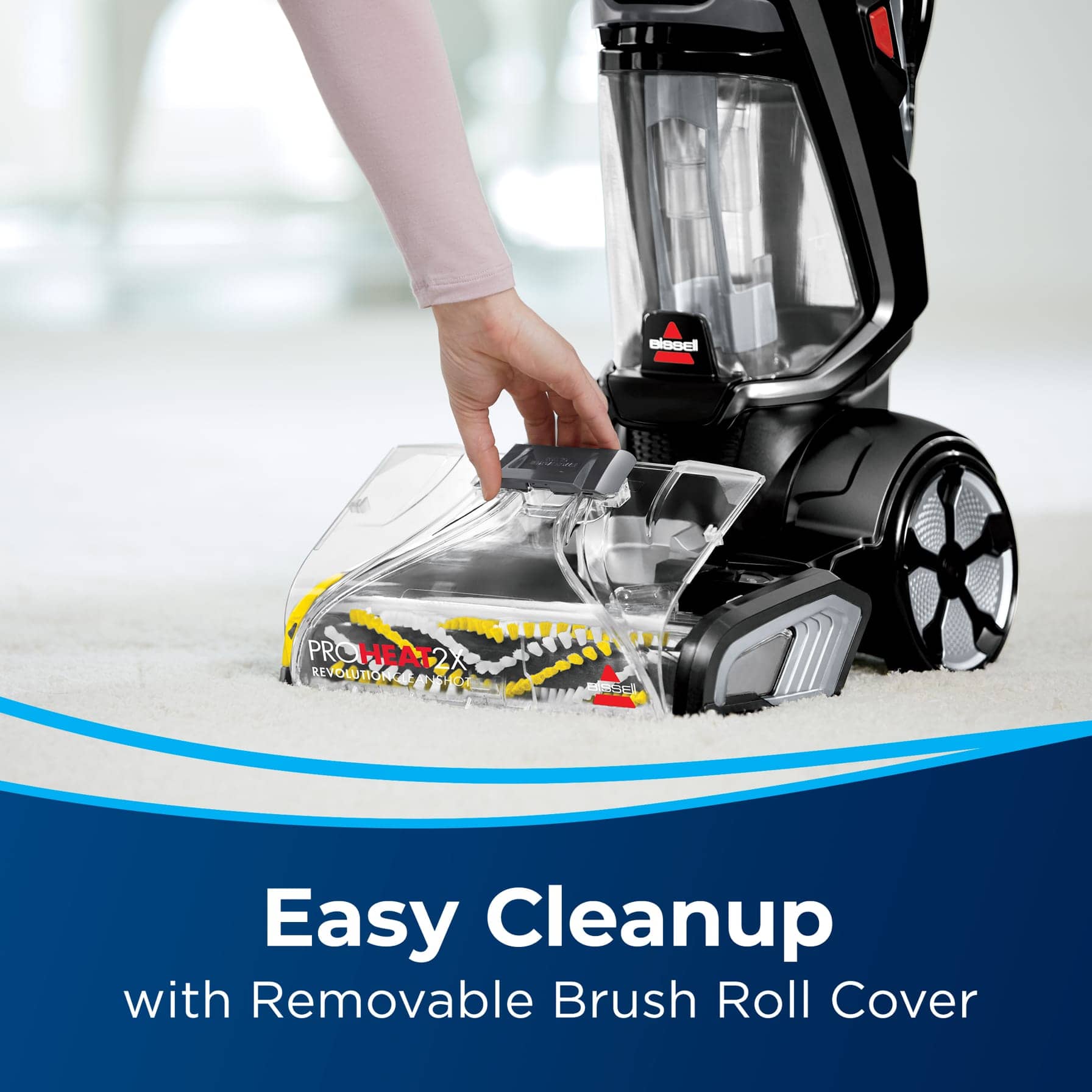 BISSELL Upright Carpet Washer ProHeat 2x Revolution Cleanshot Deep Cleaner, 2066E (3.7 L)
