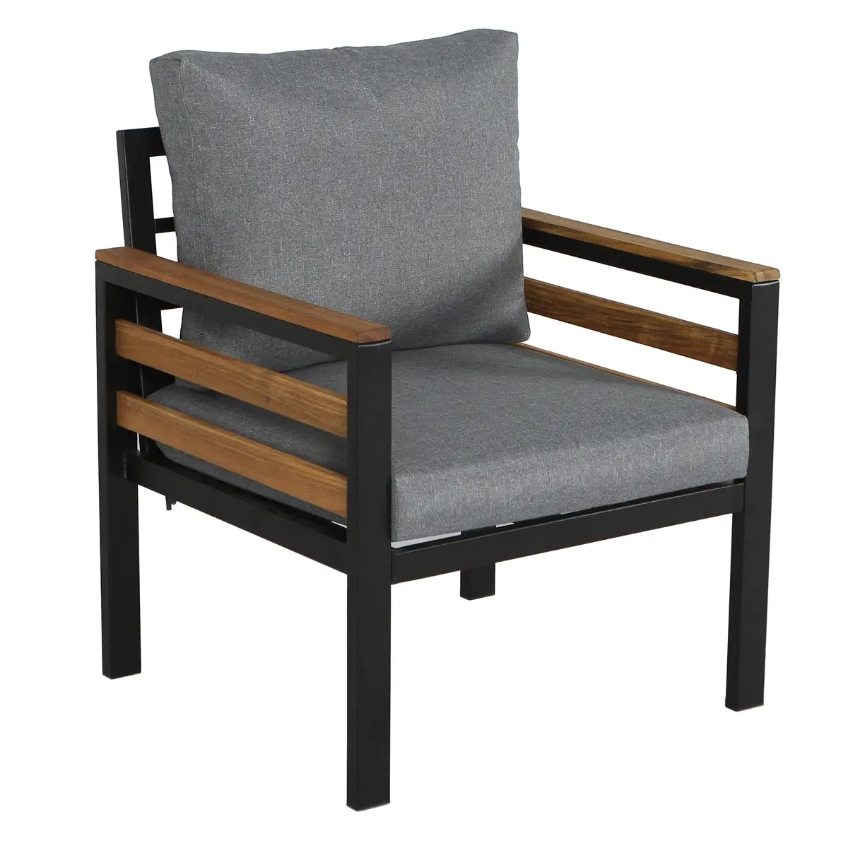 Adora 5-Seater Steel Outdoor Sofa Set W/Wood Top (65 x 55 x 81 cm, 4 Pc.)