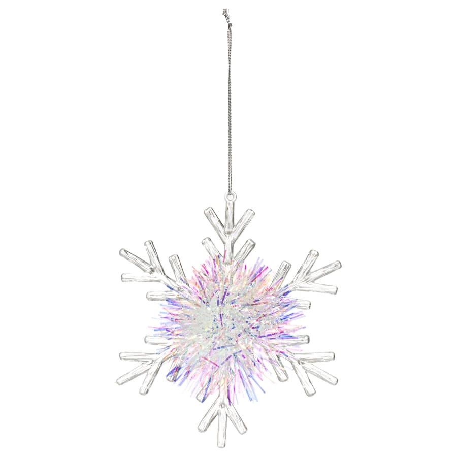 Crate Clear Irid Snowf (Assorted, L 15 x W 0 x H 2 cm)