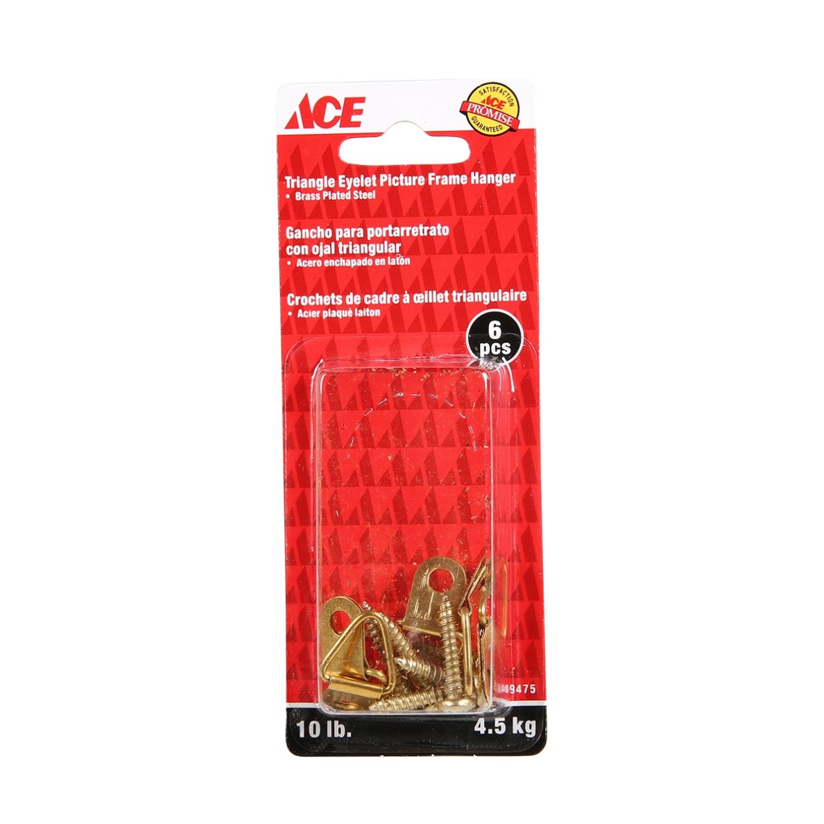 ACE Triangle Eyelet Picture Frame Hanger (Pack of 6)