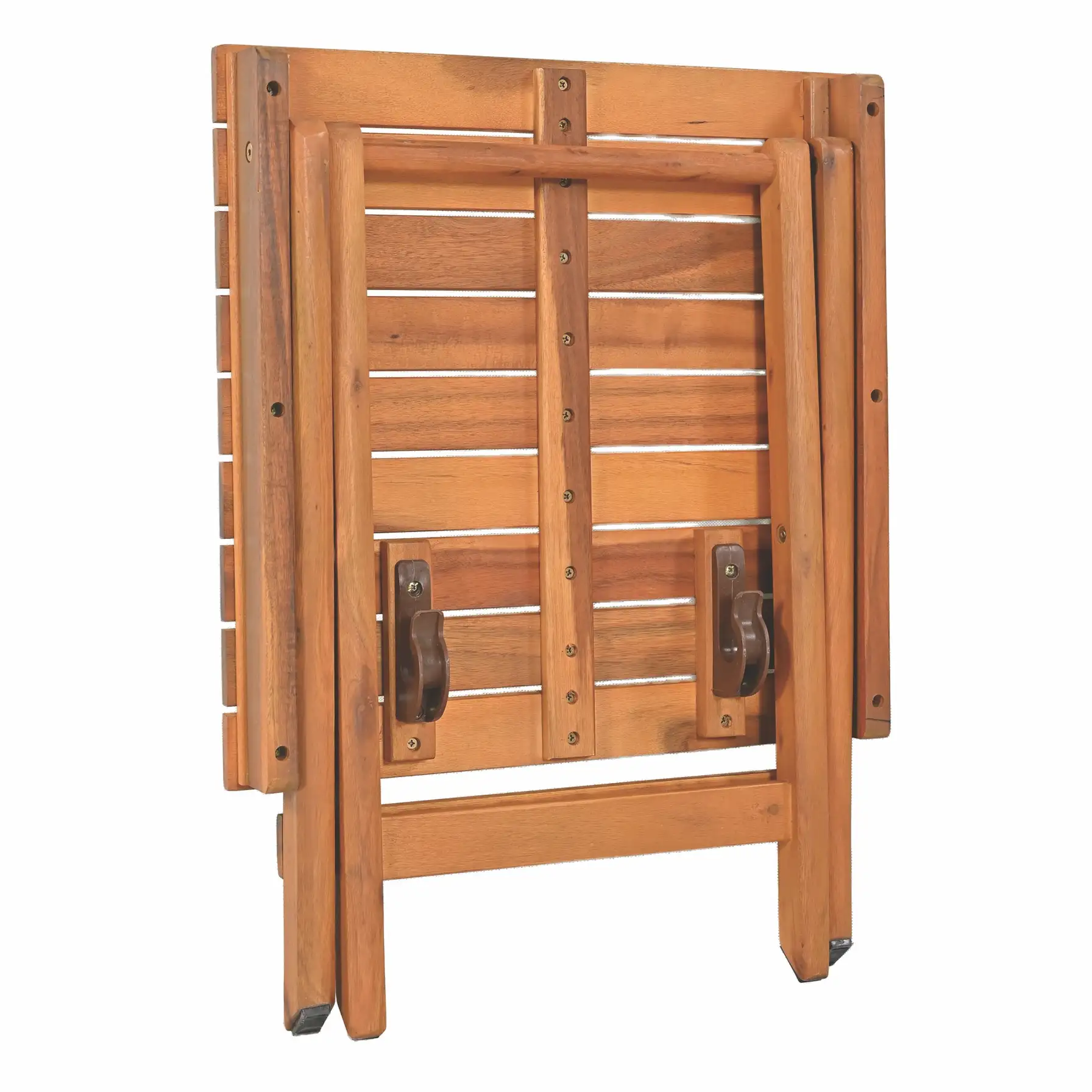 Living Accents Tinny Acacia Wood Foldable Side Table (46 x 46 x 45 cm)