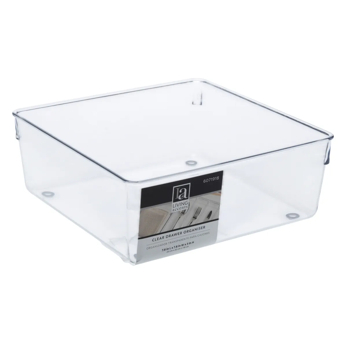 Living Accents Drawer Organiser (Small, 20 x 20 x 7.8 cm)