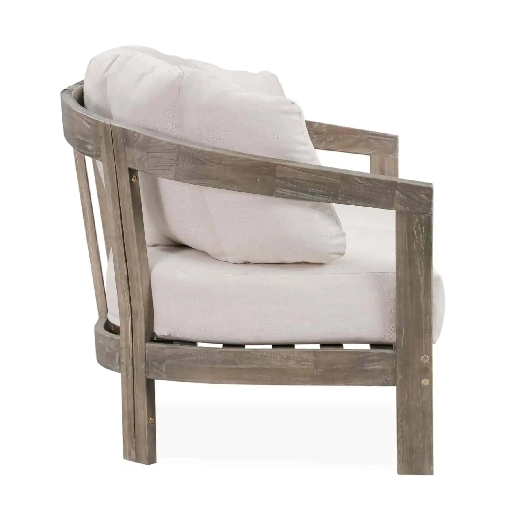 Bridgeport 2-Seater Acacia Wood Outdoor Sofa (167 x 91 x 80 cm)