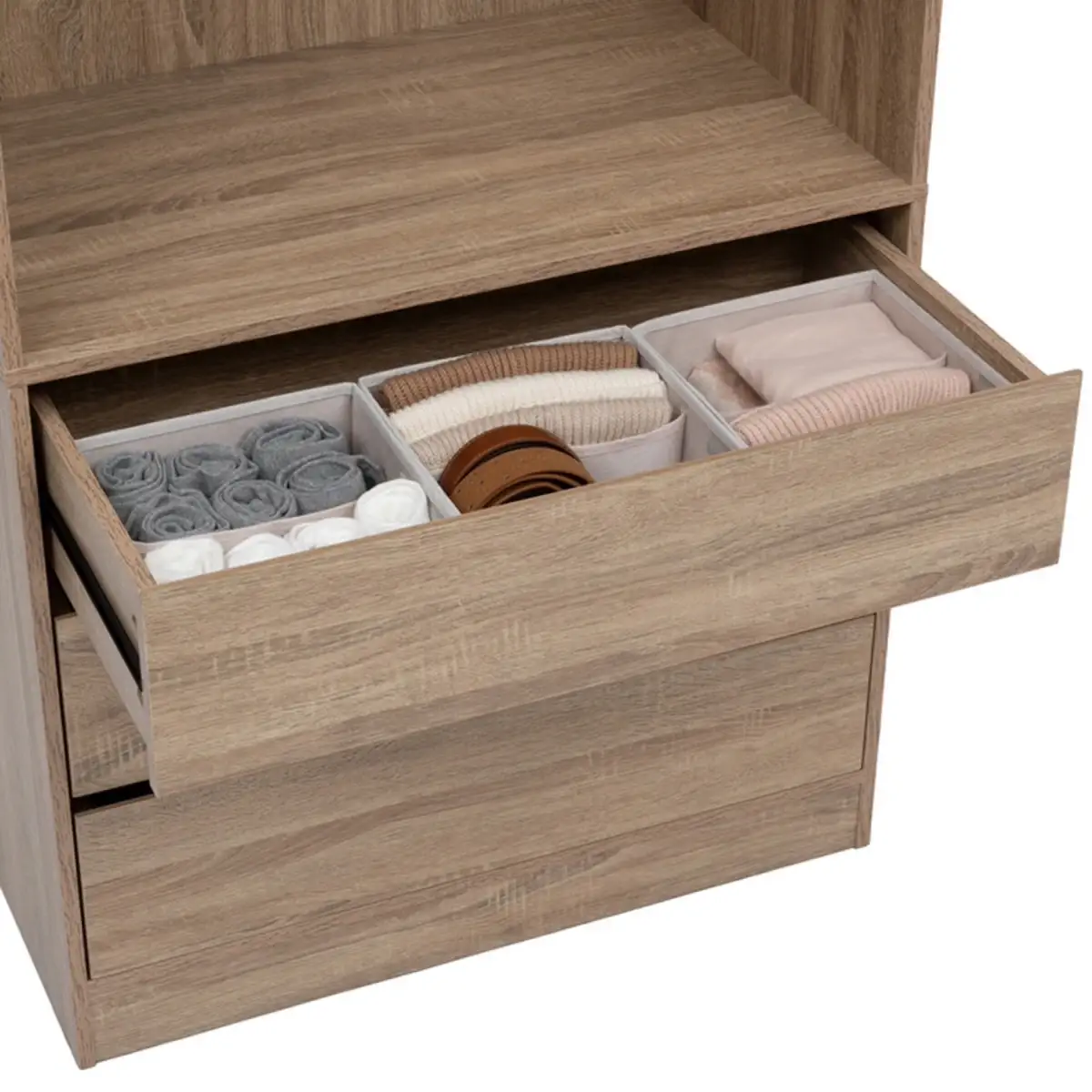 5Five Laundry Draw Organiser 2 Compartments Small (Beige)