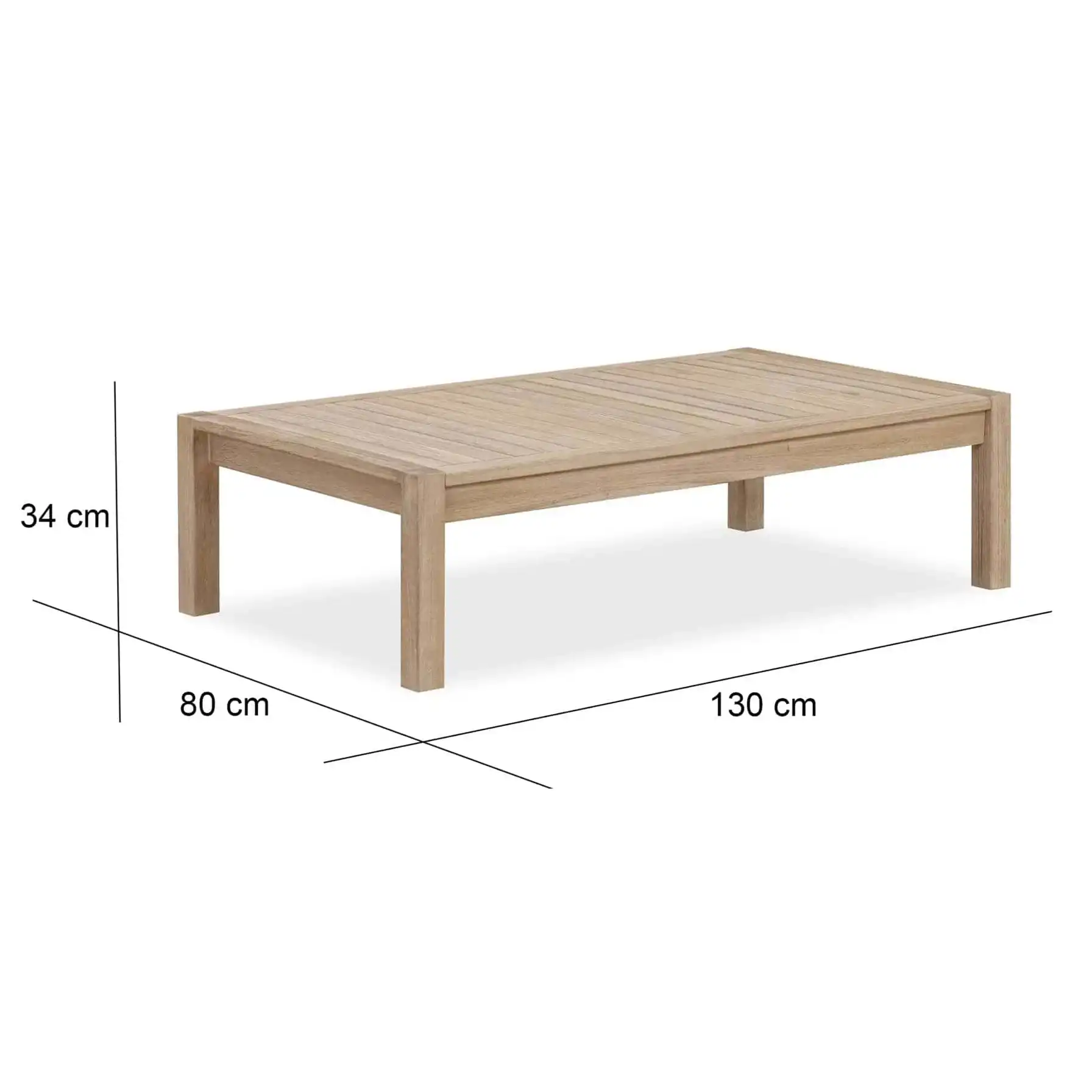 Sycamore Acacia Wood Coffee Table (130 x 80 x 34 cm)