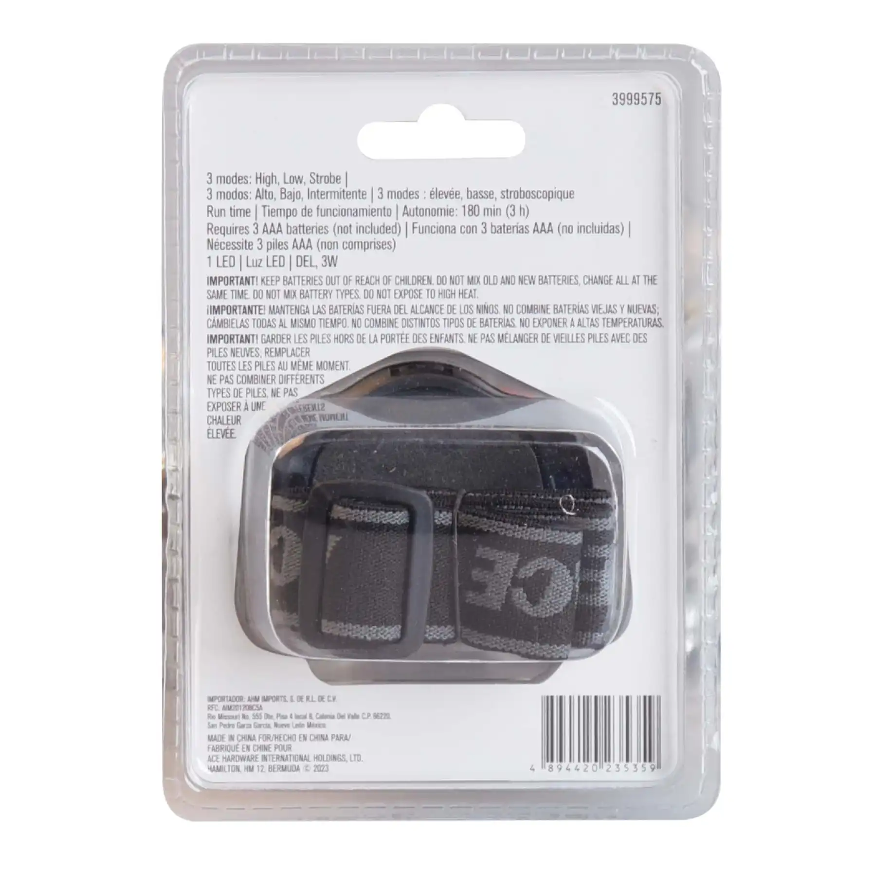 ACE COB LED Head Lamp (3 W)