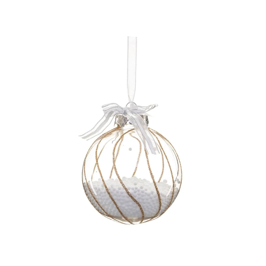 Plastic Ball Beads Snow (Transparent)