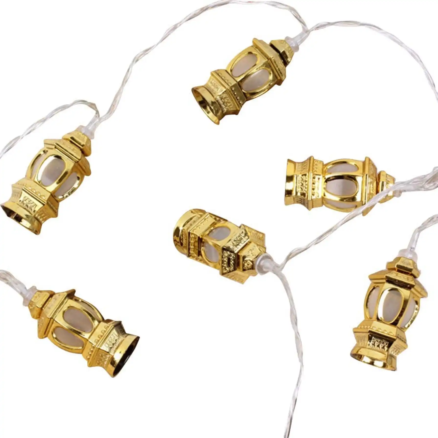 Hilalful Battery-Operated LED Lantern String Light (1.6 m, Warm White)