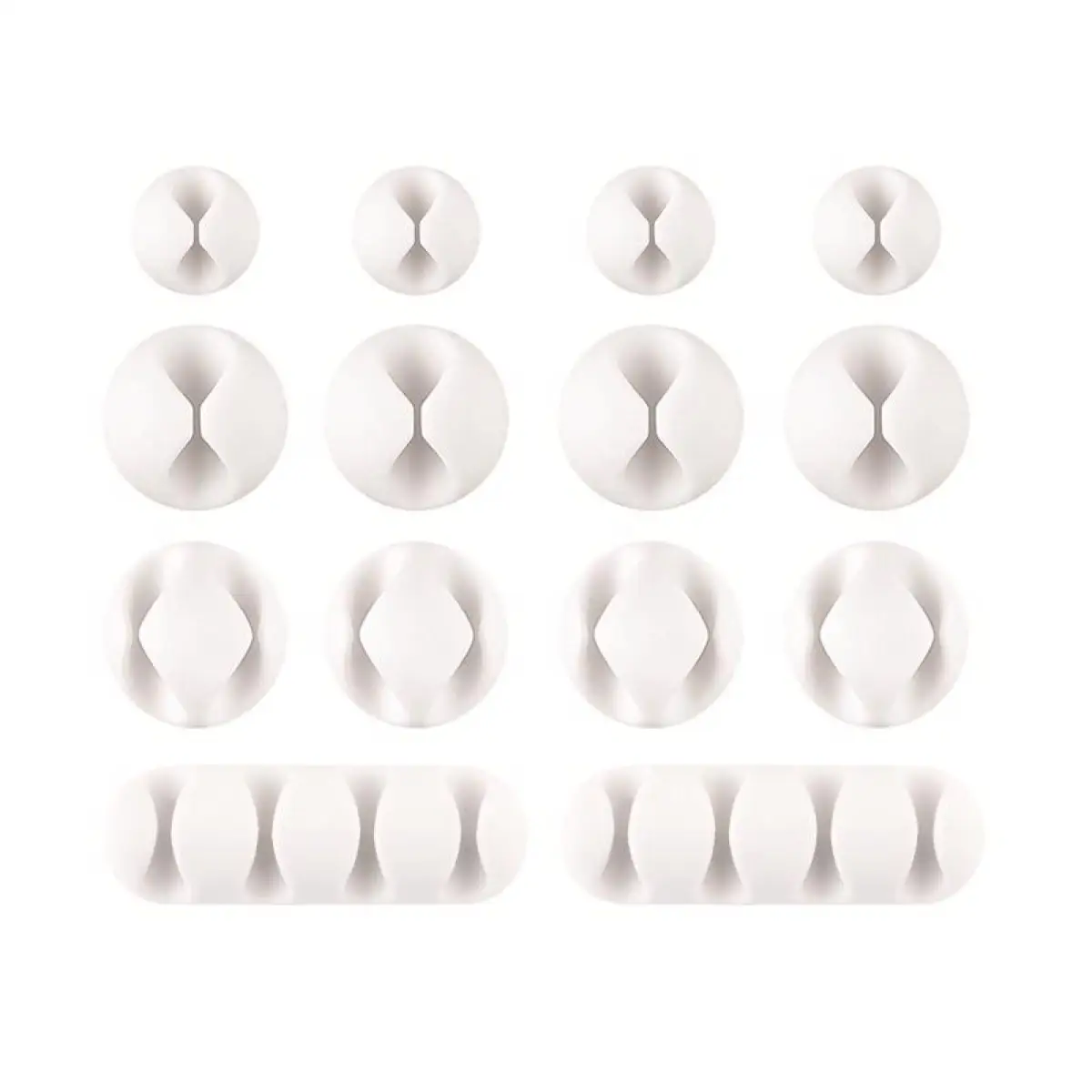 Wrap-It Adhesive Plastic Cable Clips Pack (White, 14 Pc.)