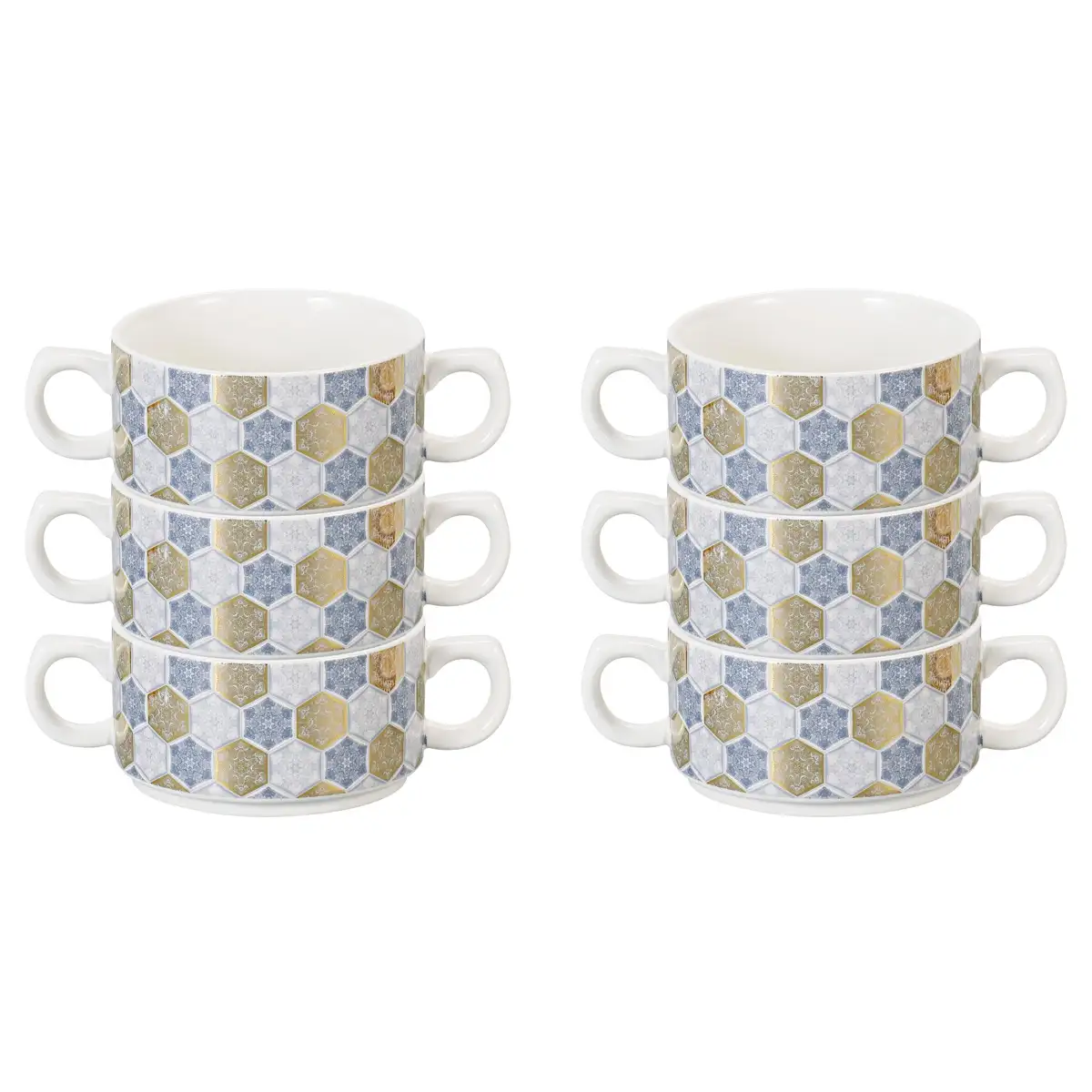 Orchid Soup Set (White, 16 Pc.)