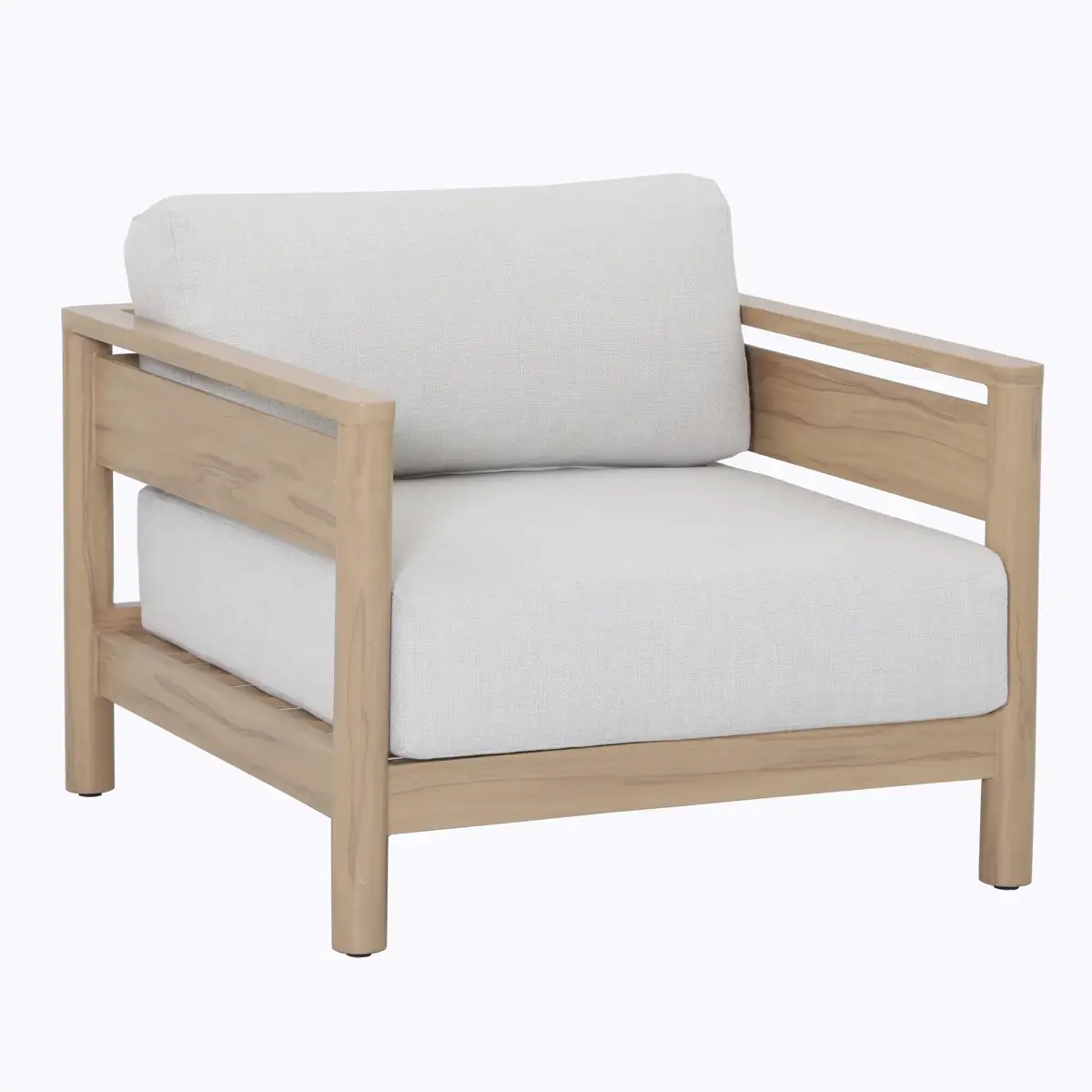 Colmar 5 Seater Aluminum Outdoor Sofa Set (Natural Wood Effect)