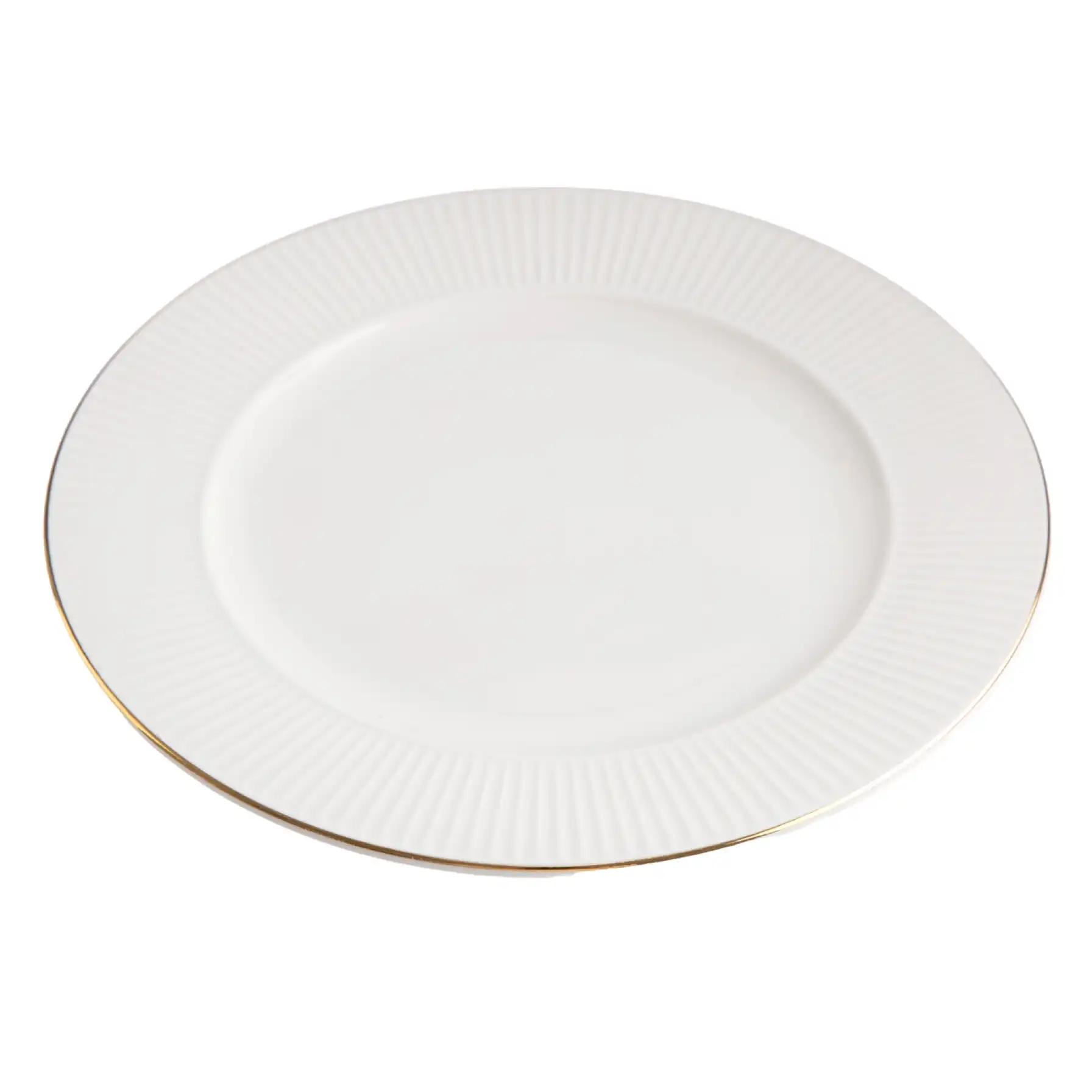 Orchid Royal Embossed New Bone China Dinner Plate (26.5 x 1.5 cm, White)