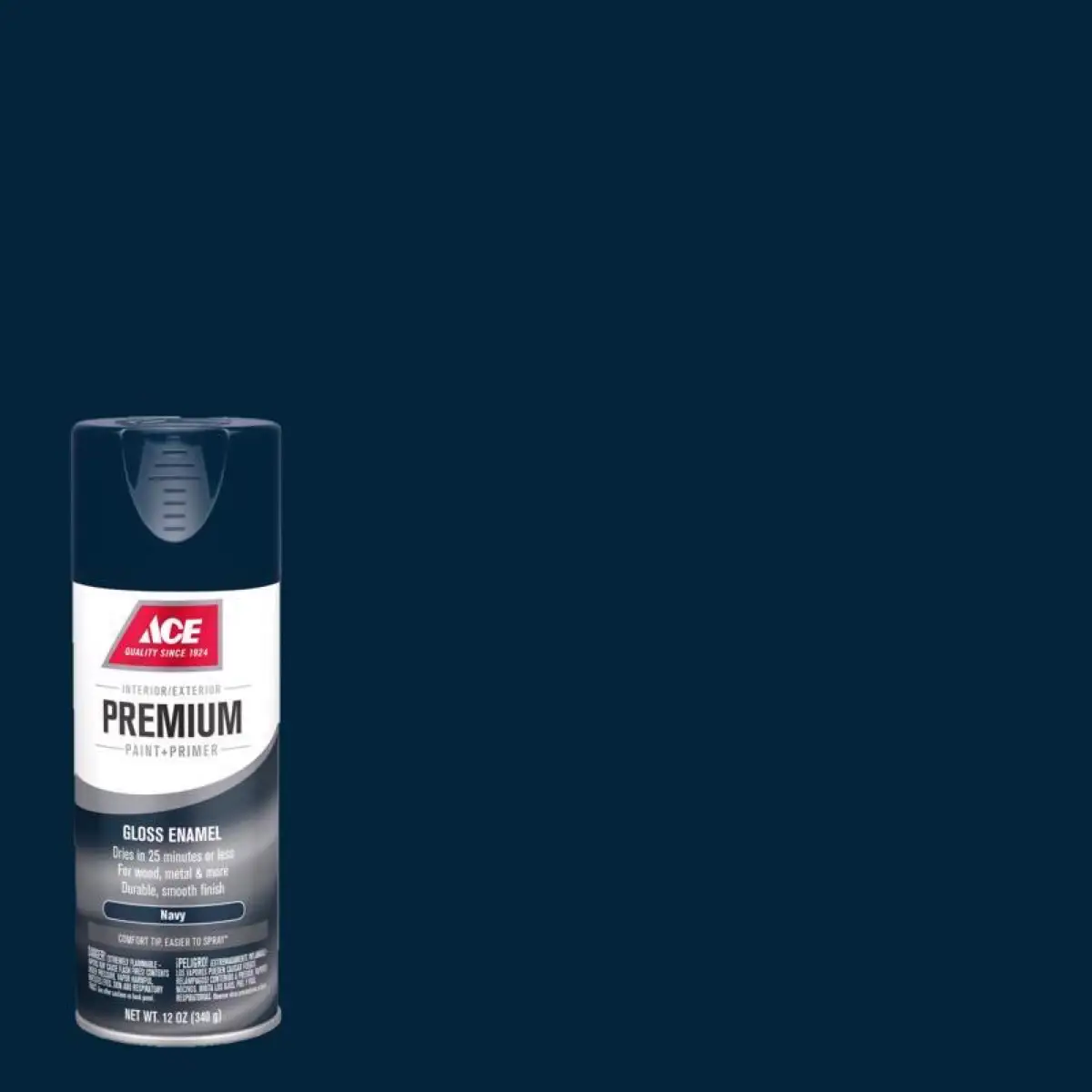 Ace Premium Gloss Navy Paint + Primer Enamel Spray 340g
